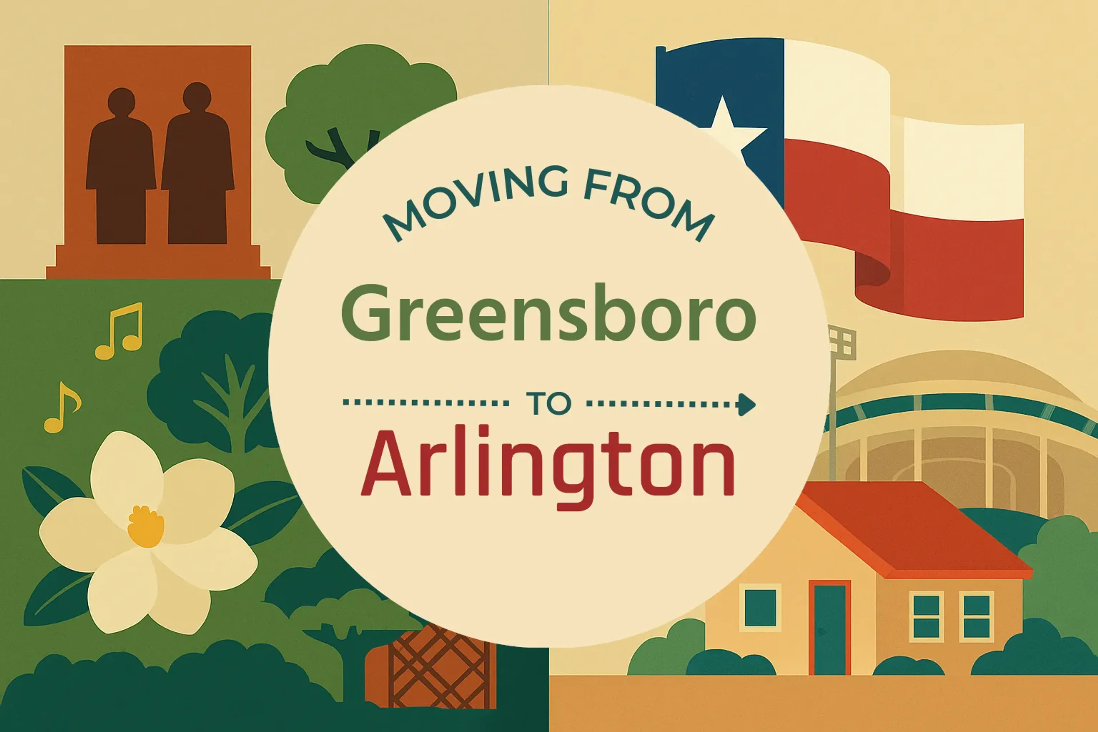 Side-by-side comparison of Greensboro to Arlington moving companies