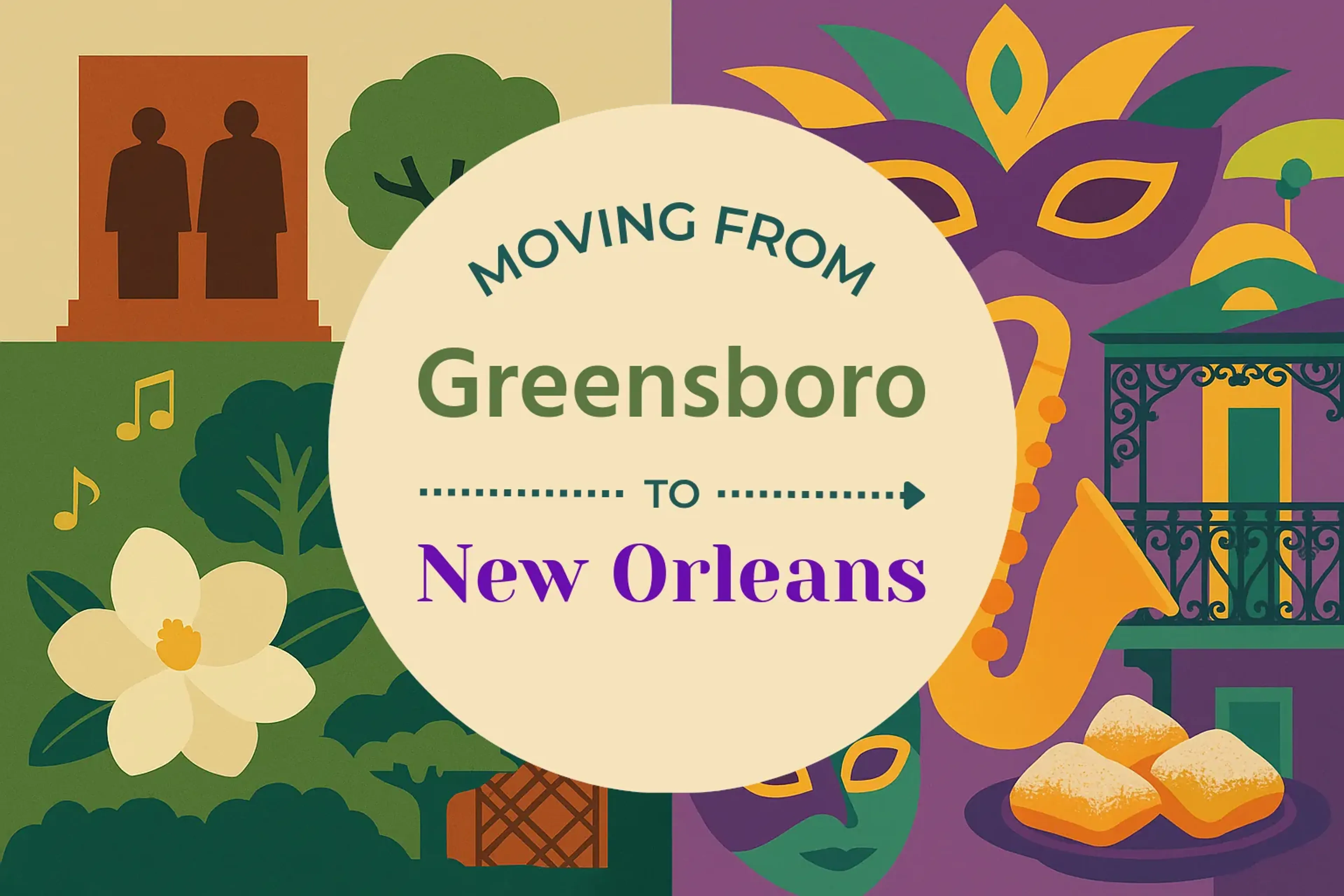 Side-by-side comparison of Greensboro to New Orleans moving companies
