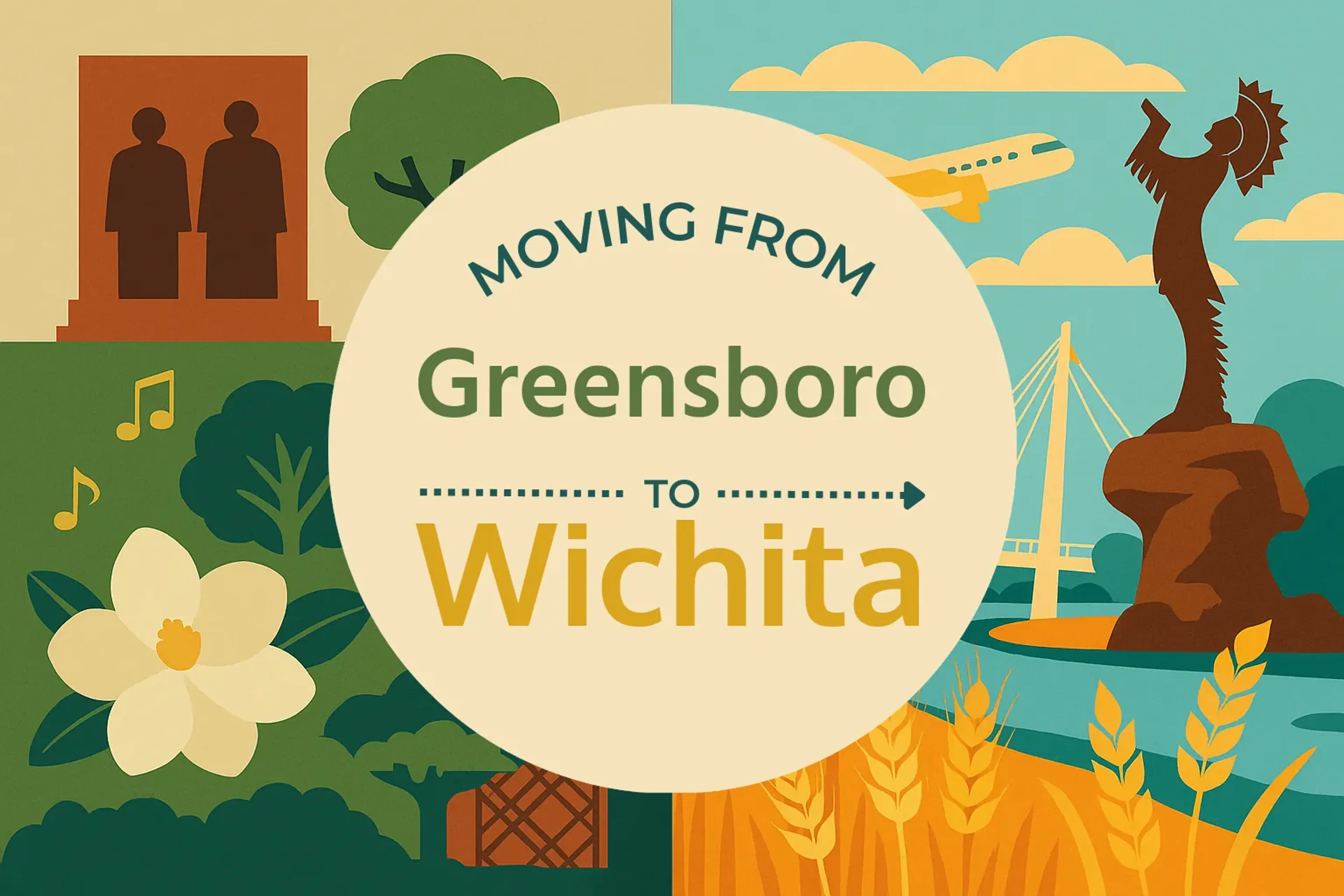 Side-by-side comparison of Greensboro to Wichita moving companies