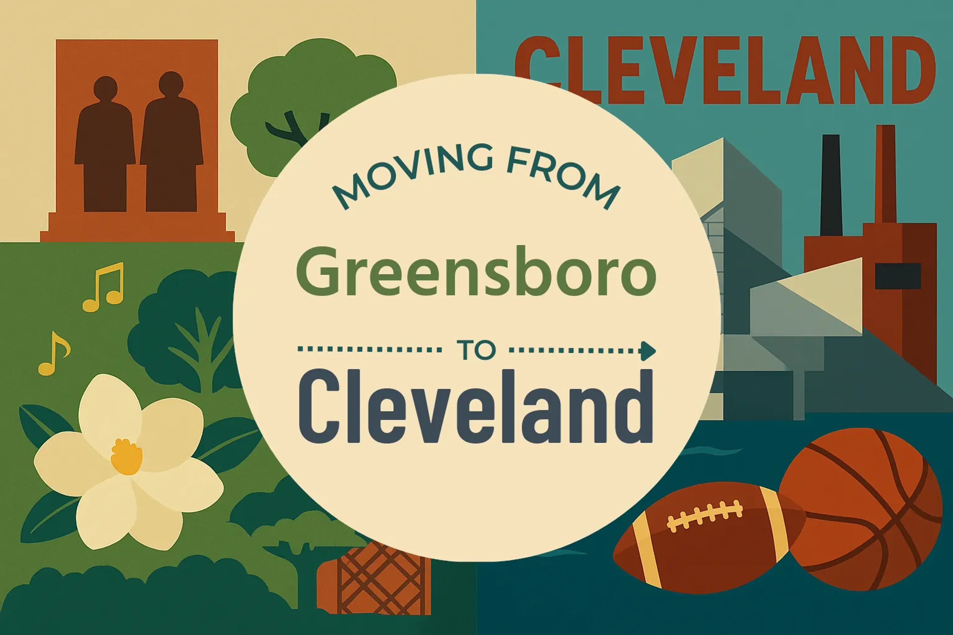 Side-by-side comparison of Greensboro to Cleveland moving companies