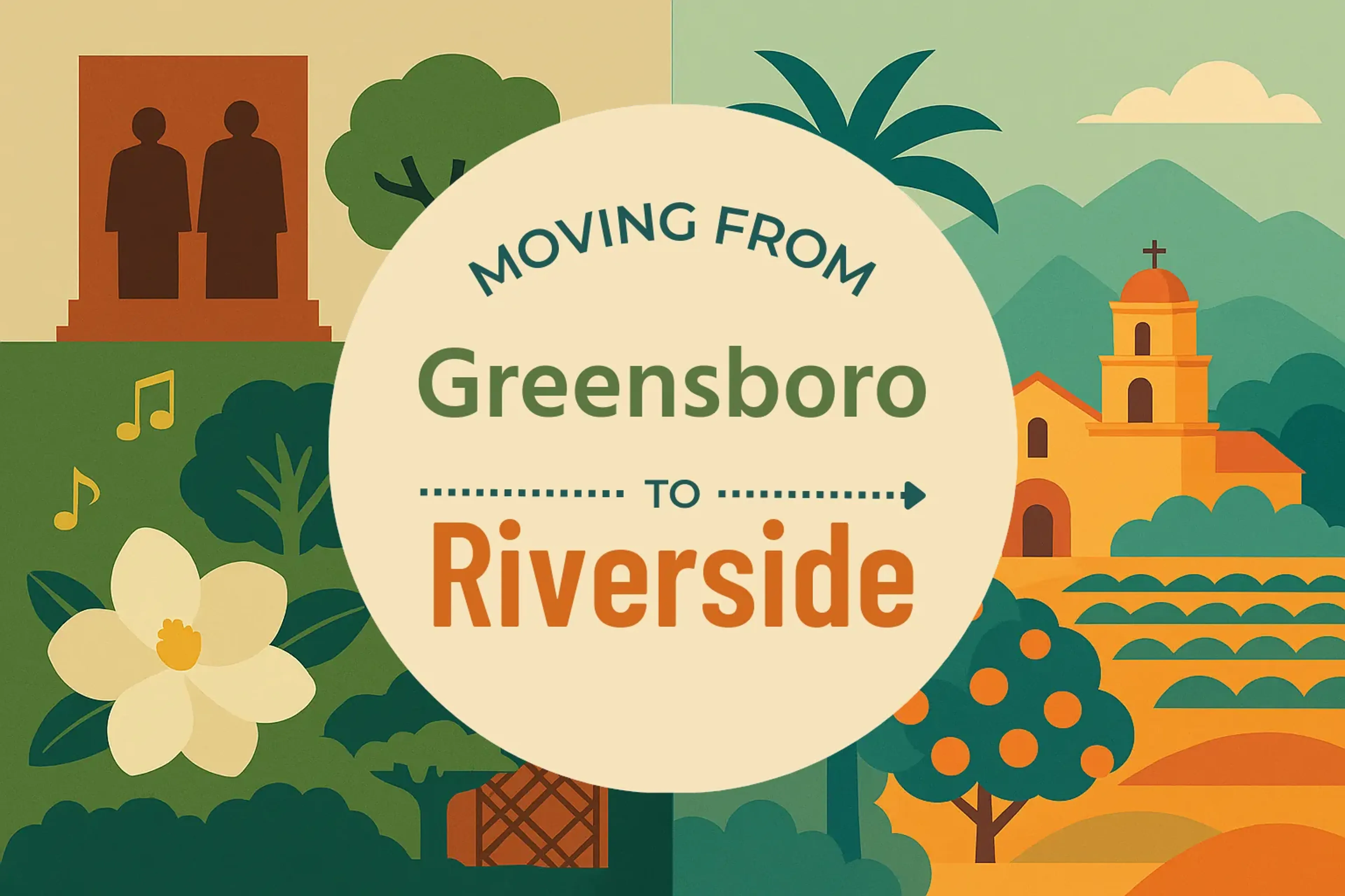 Side-by-side comparison of Greensboro to Riverside moving companies