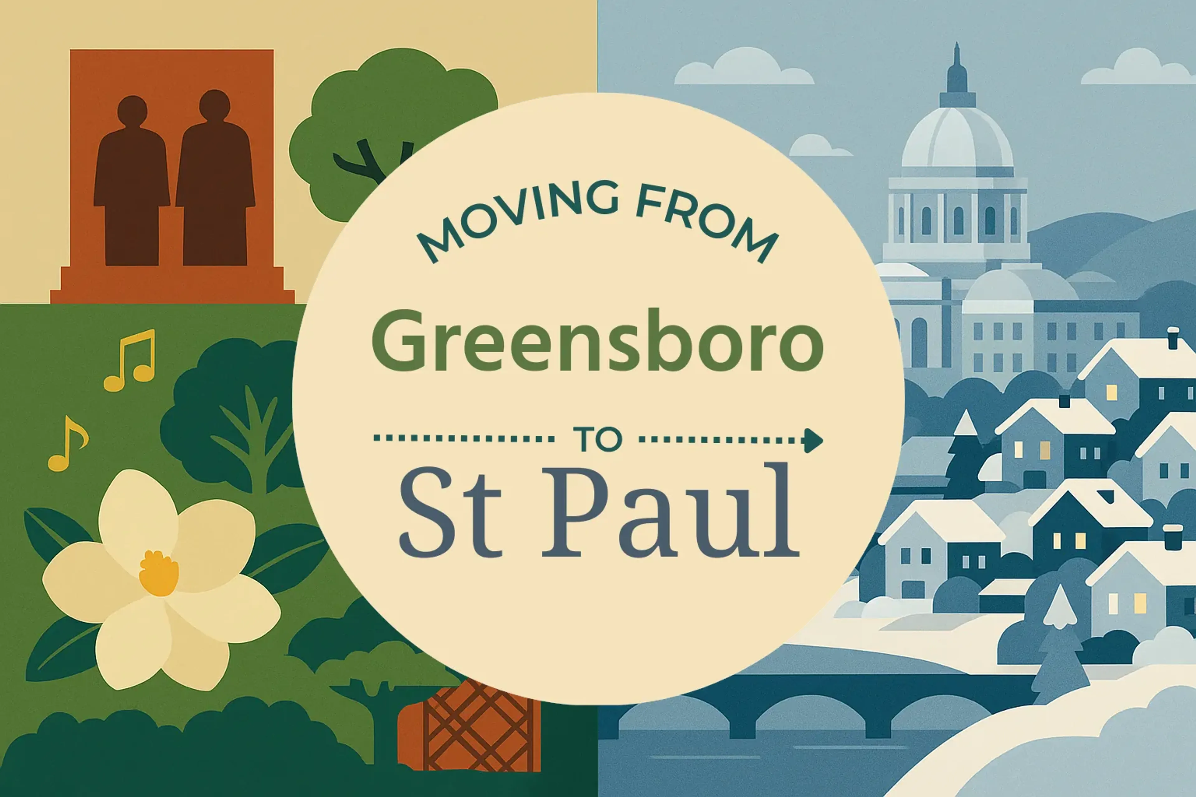 Side-by-side comparison of Greensboro to St. Paul moving companies
