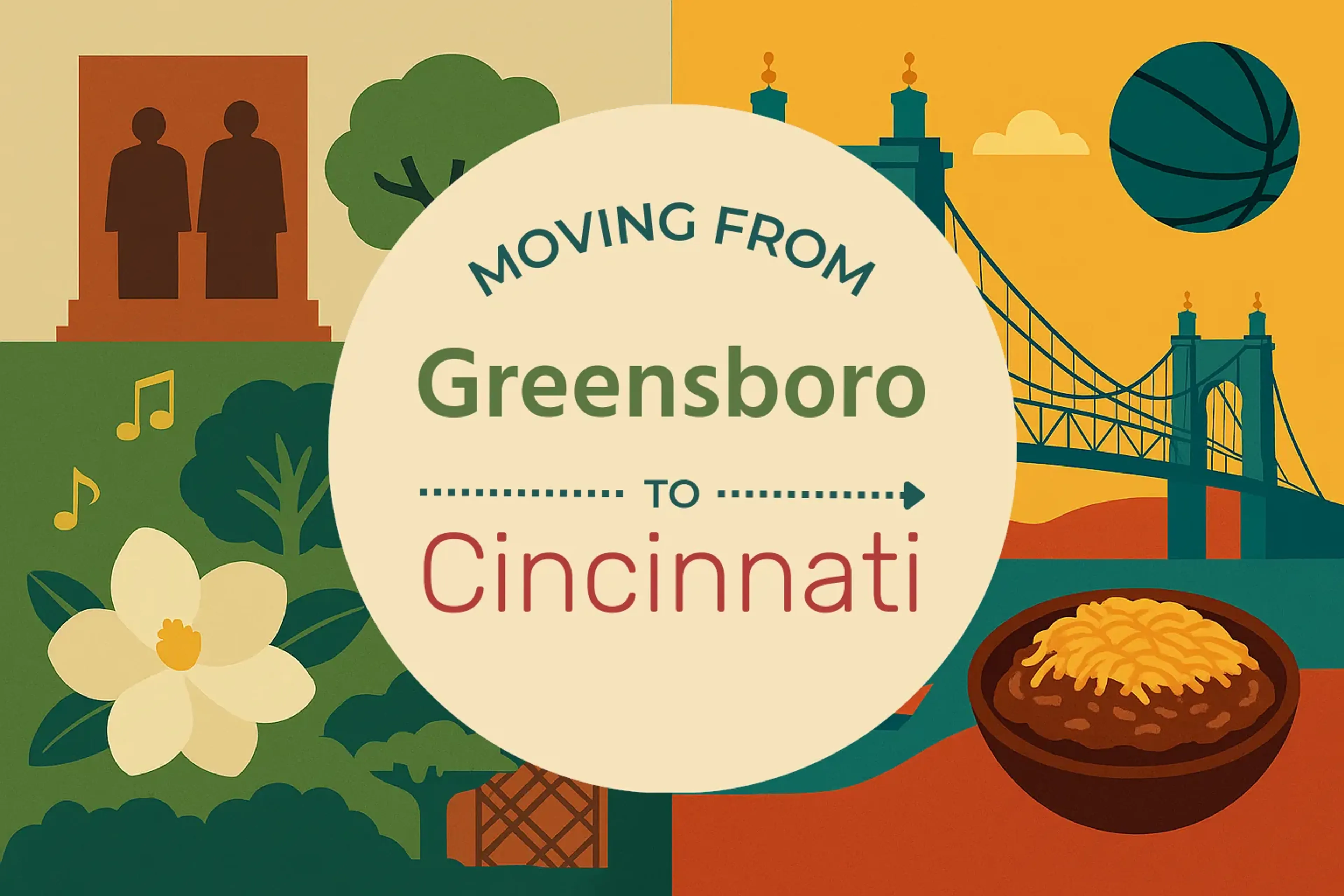 Side-by-side comparison of Greensboro to Cincinnati moving companies
