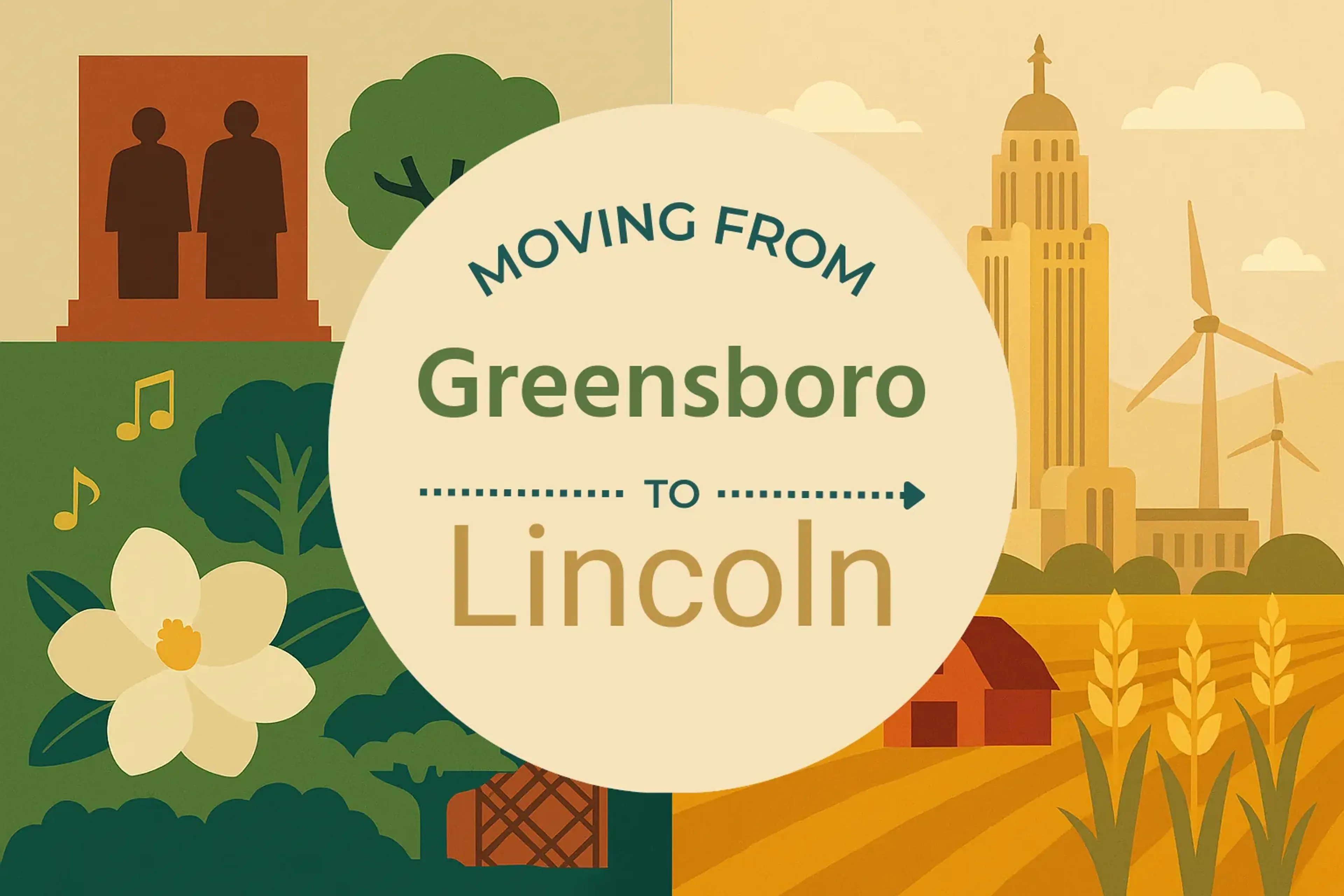 Side-by-side comparison of Greensboro to Lincoln moving companies