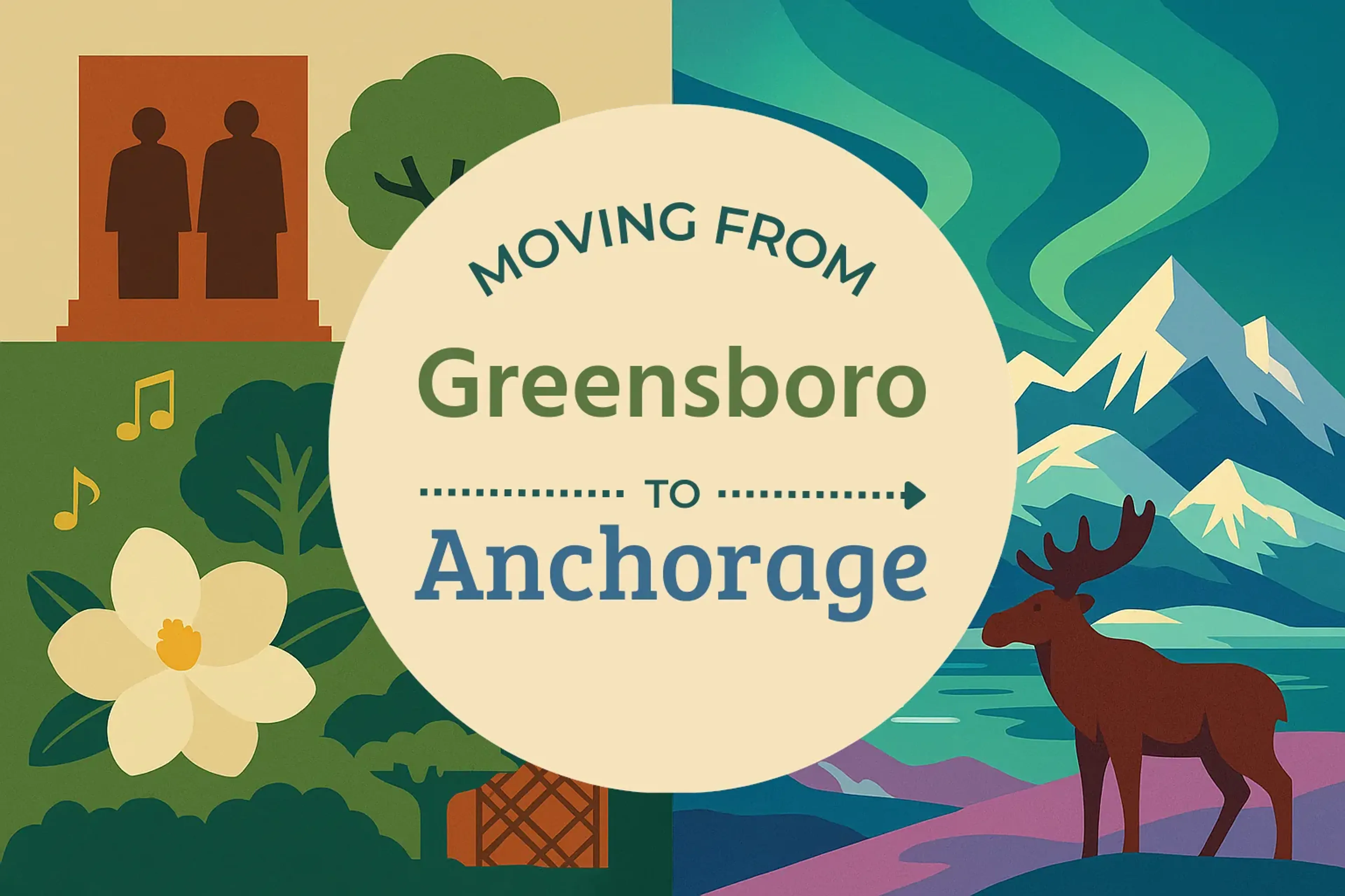 Side-by-side comparison of Greensboro to Anchorage moving companies