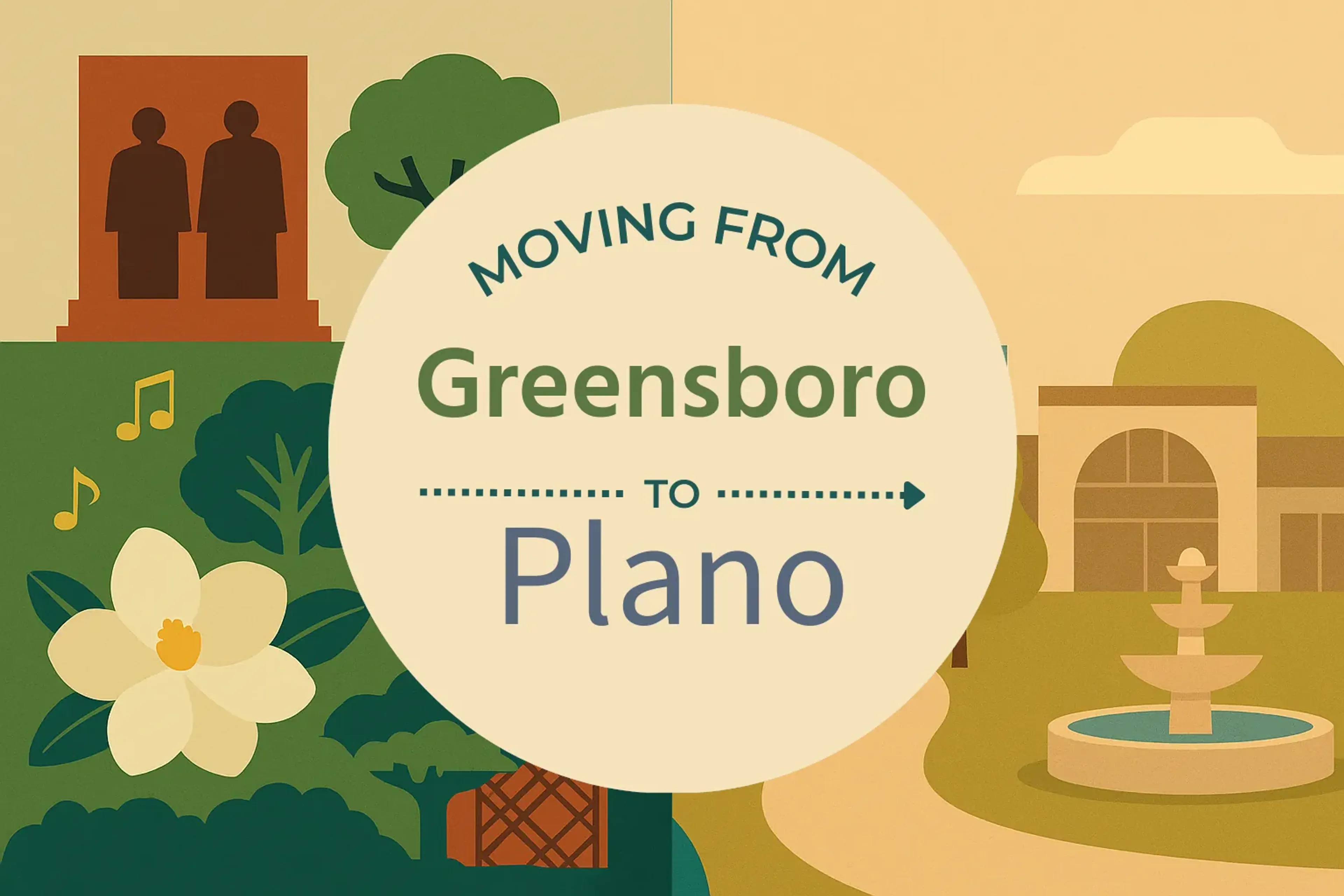 Side-by-side comparison of Greensboro to Plano moving companies