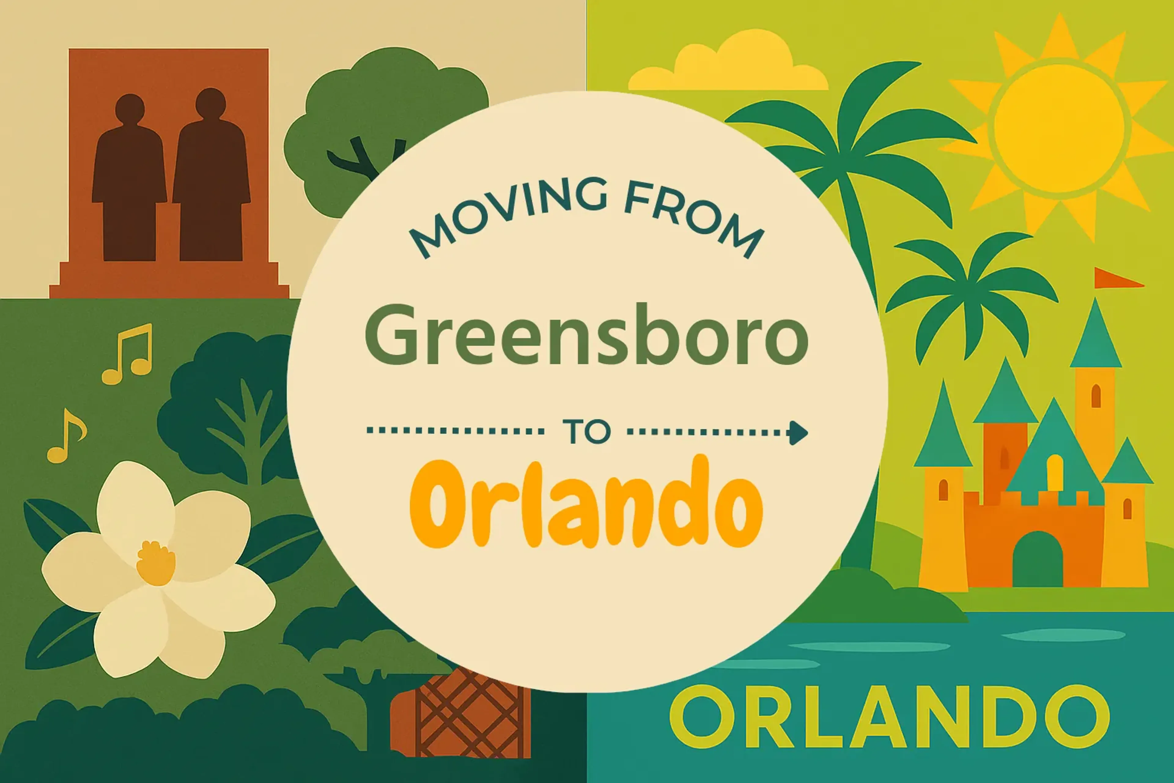 Side-by-side comparison of Greensboro to Orlando moving companies