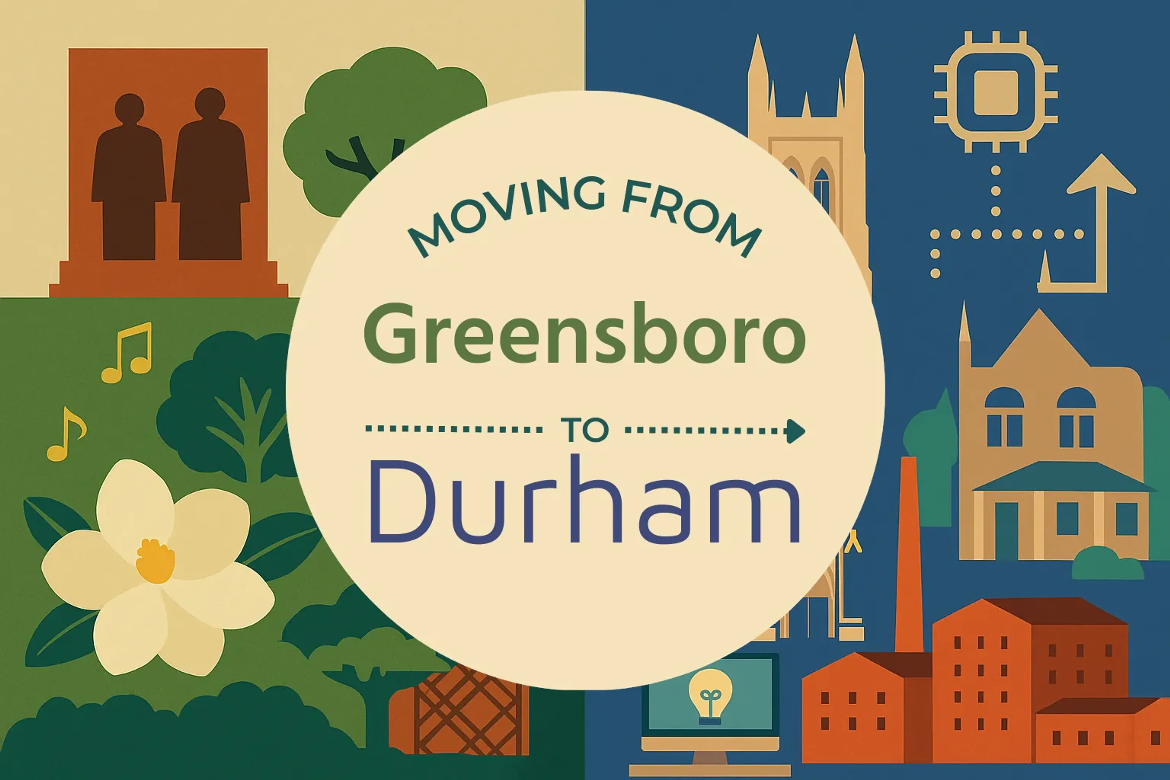 Side-by-side comparison of Greensboro to Durham moving companies