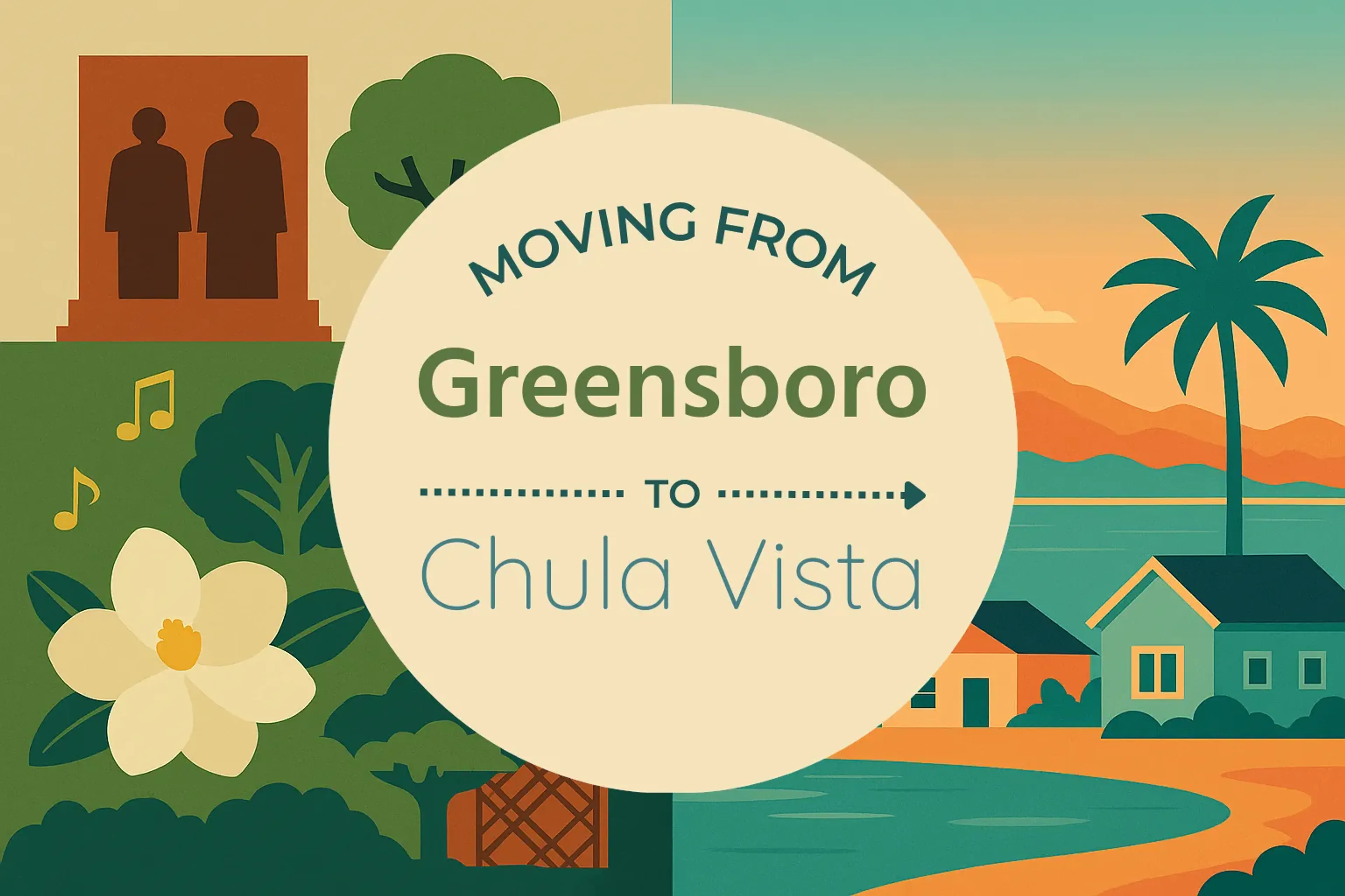 Side-by-side comparison of Greensboro to Chula Vista moving companies