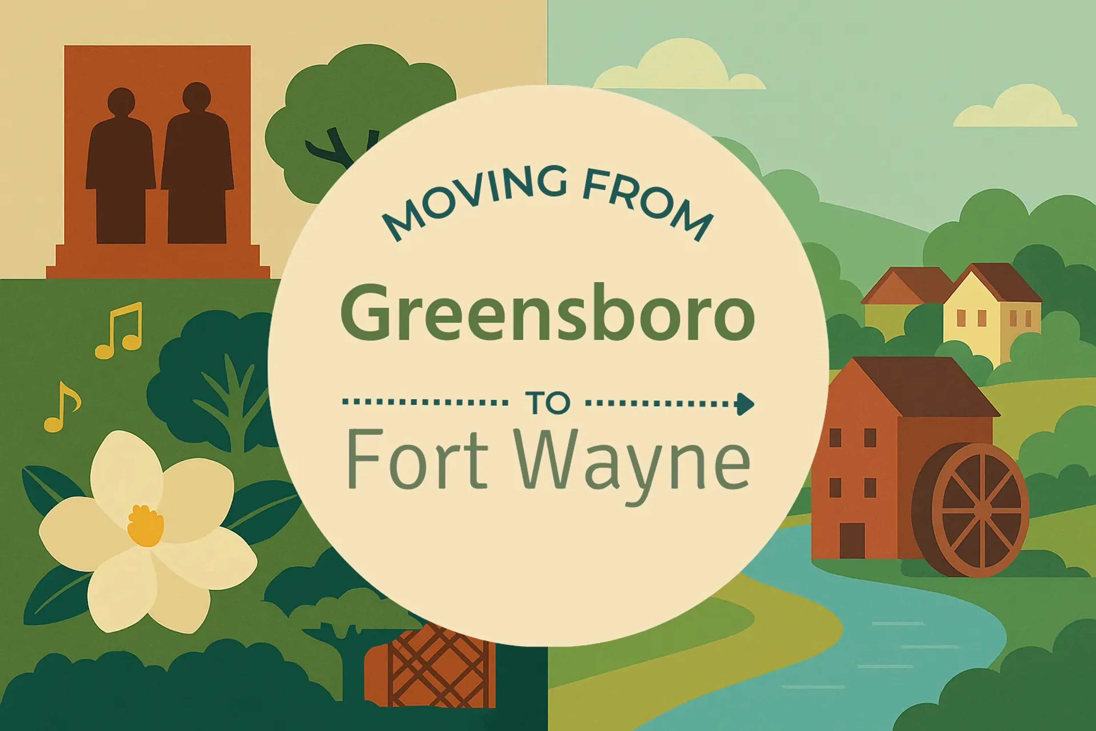 Side-by-side comparison of Greensboro to Fort Wayne moving companies