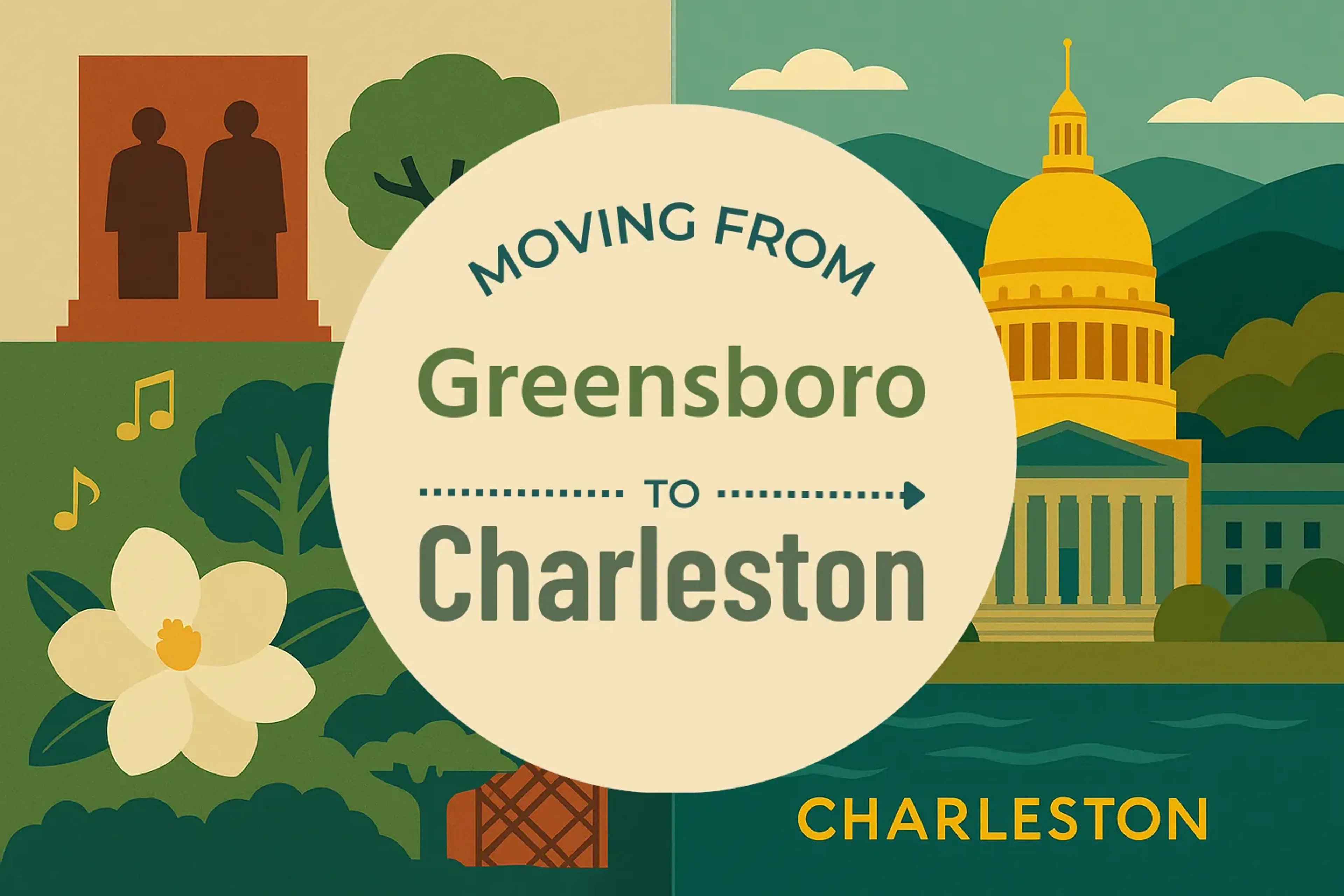 Side-by-side comparison of Greensboro to Charleston moving companies