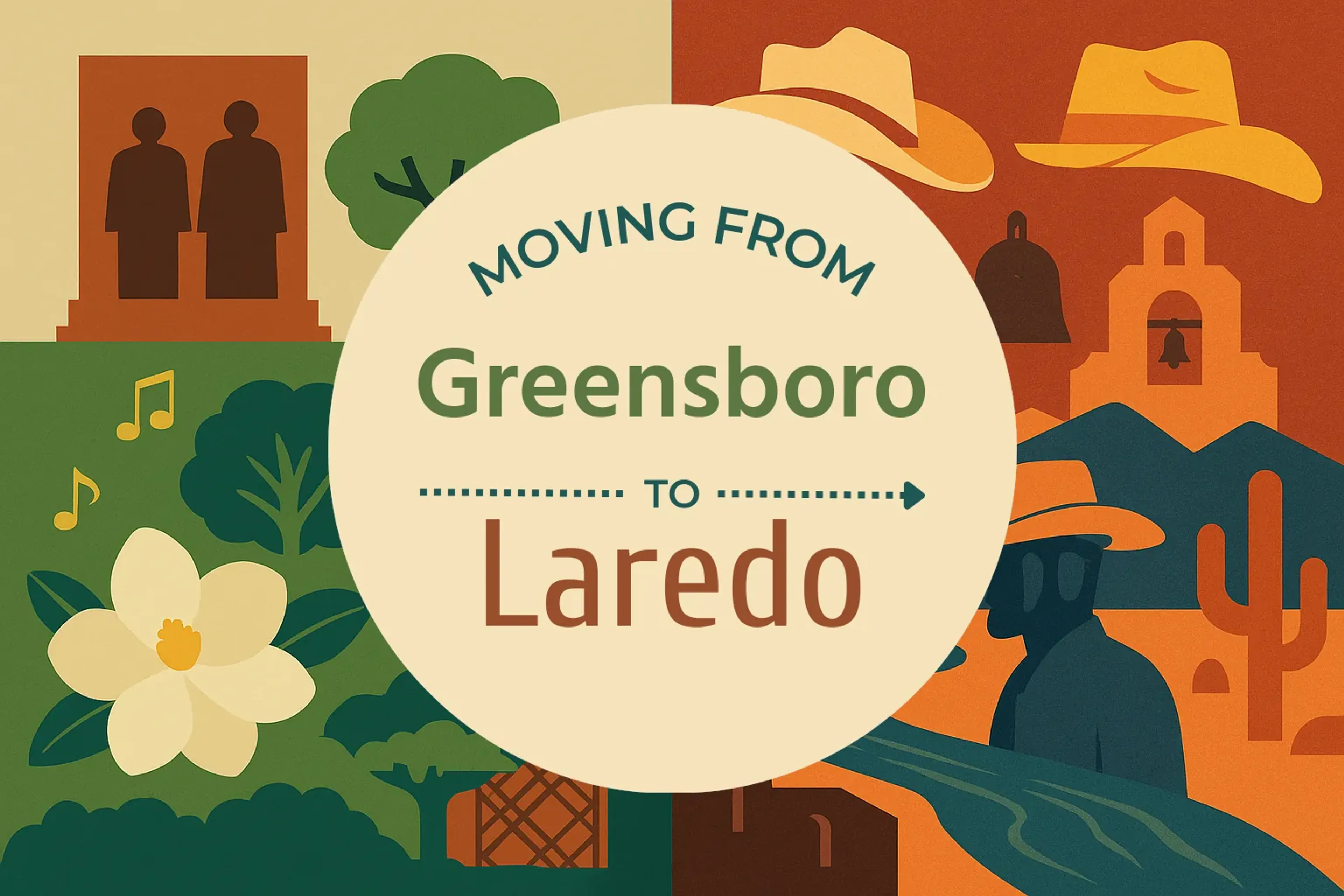 Side-by-side comparison of Greensboro to Laredo moving companies
