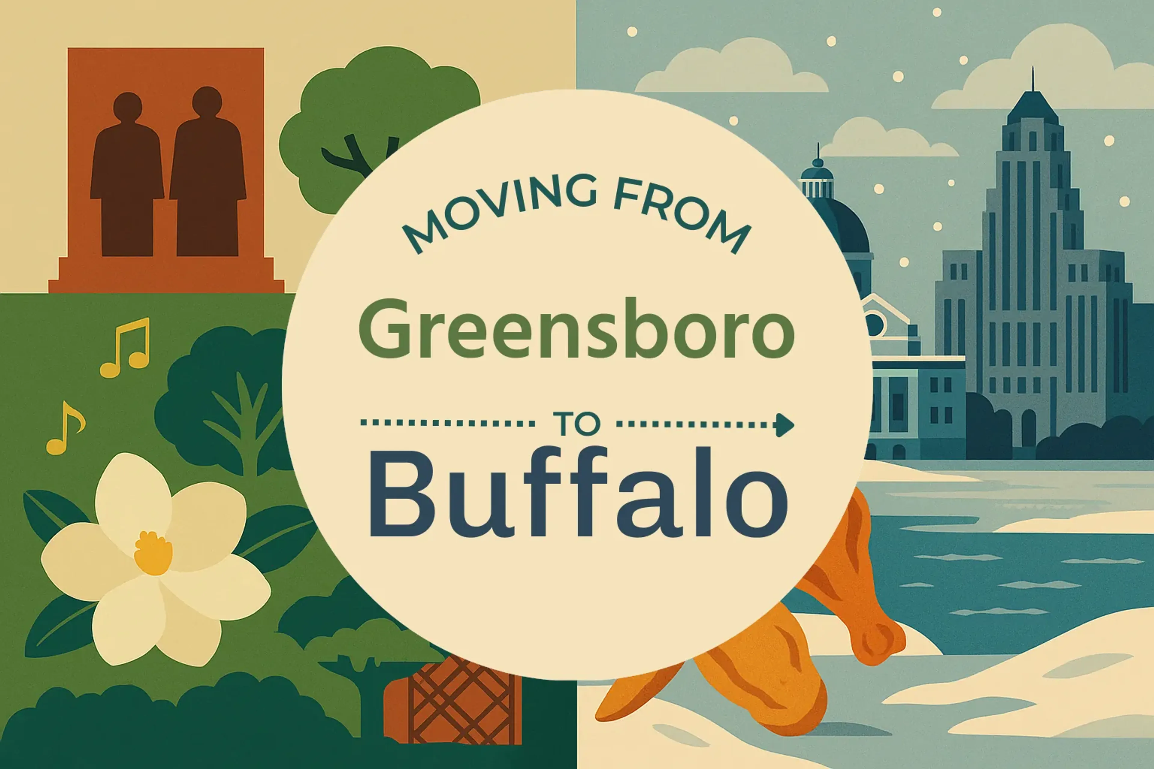Side-by-side comparison of Greensboro to Buffalo moving companies