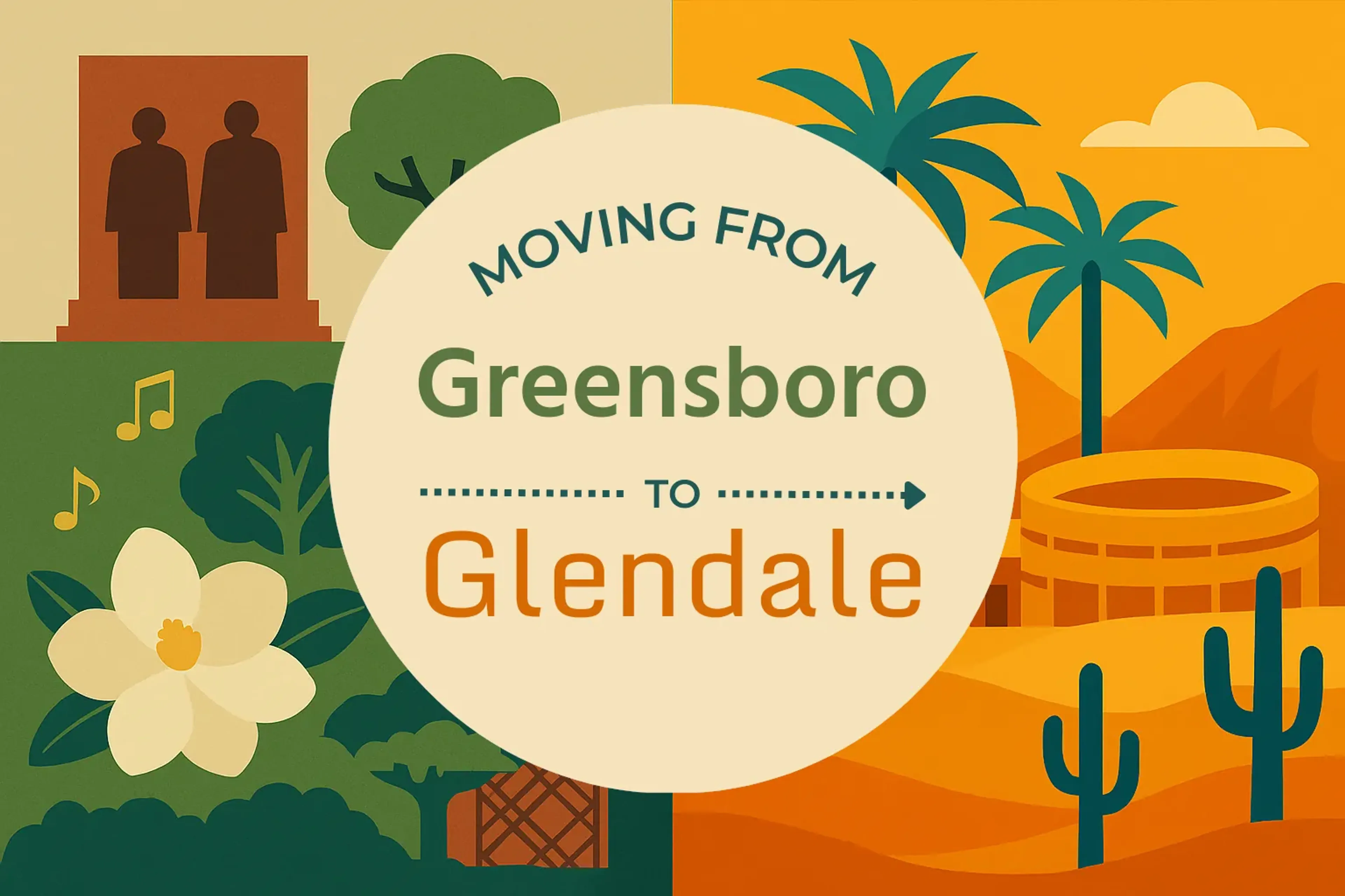 Side-by-side comparison of Greensboro to Glendale moving companies