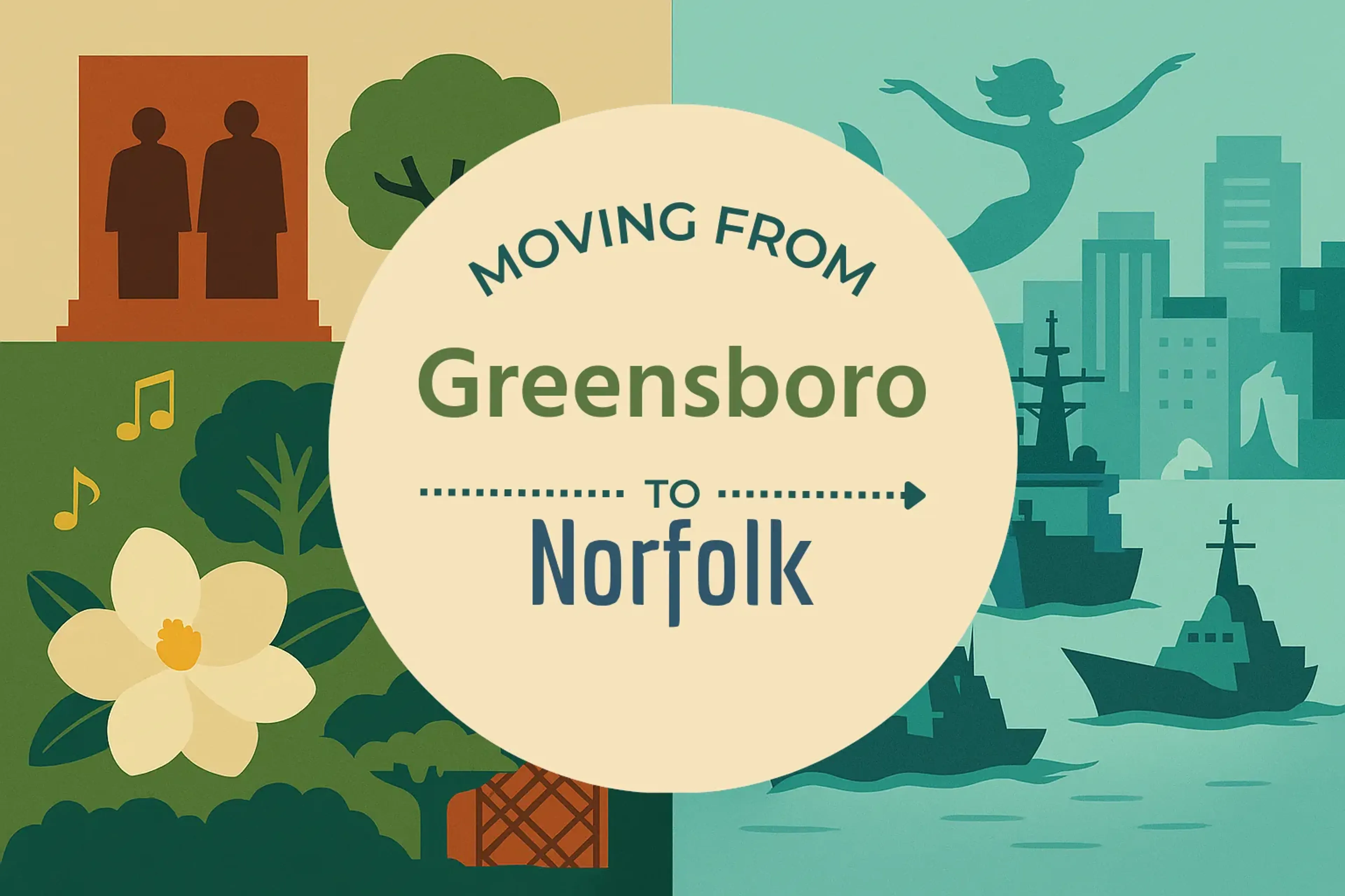 Side-by-side comparison of Greensboro to Norfolk moving companies