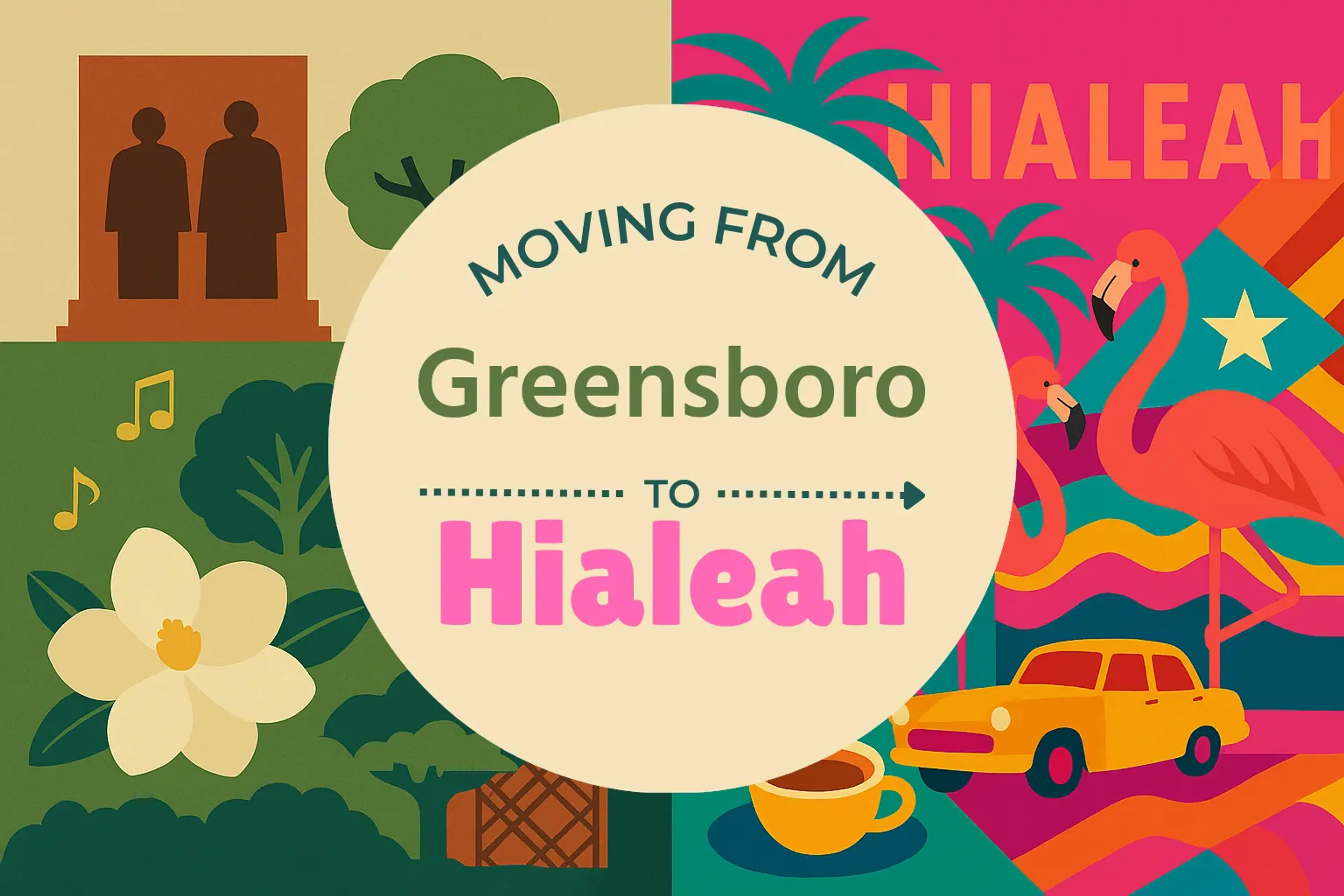 Side-by-side comparison of Greensboro to Hialeah moving companies