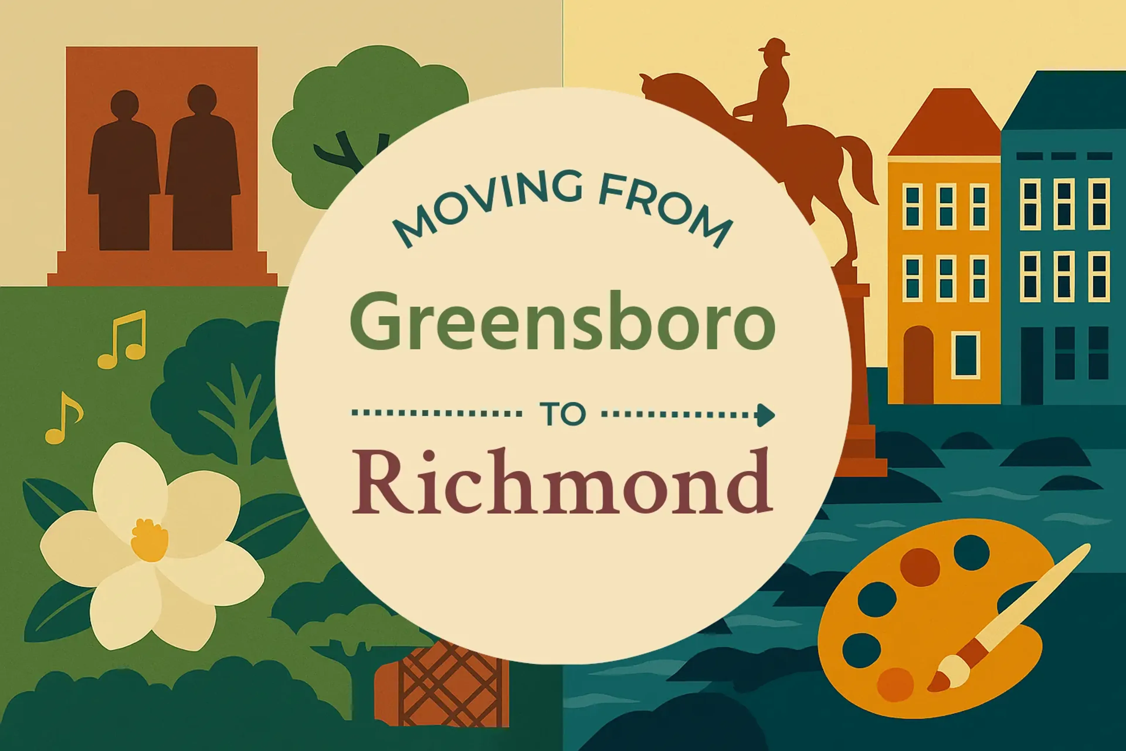 Side-by-side comparison of Greensboro to Richmond moving companies