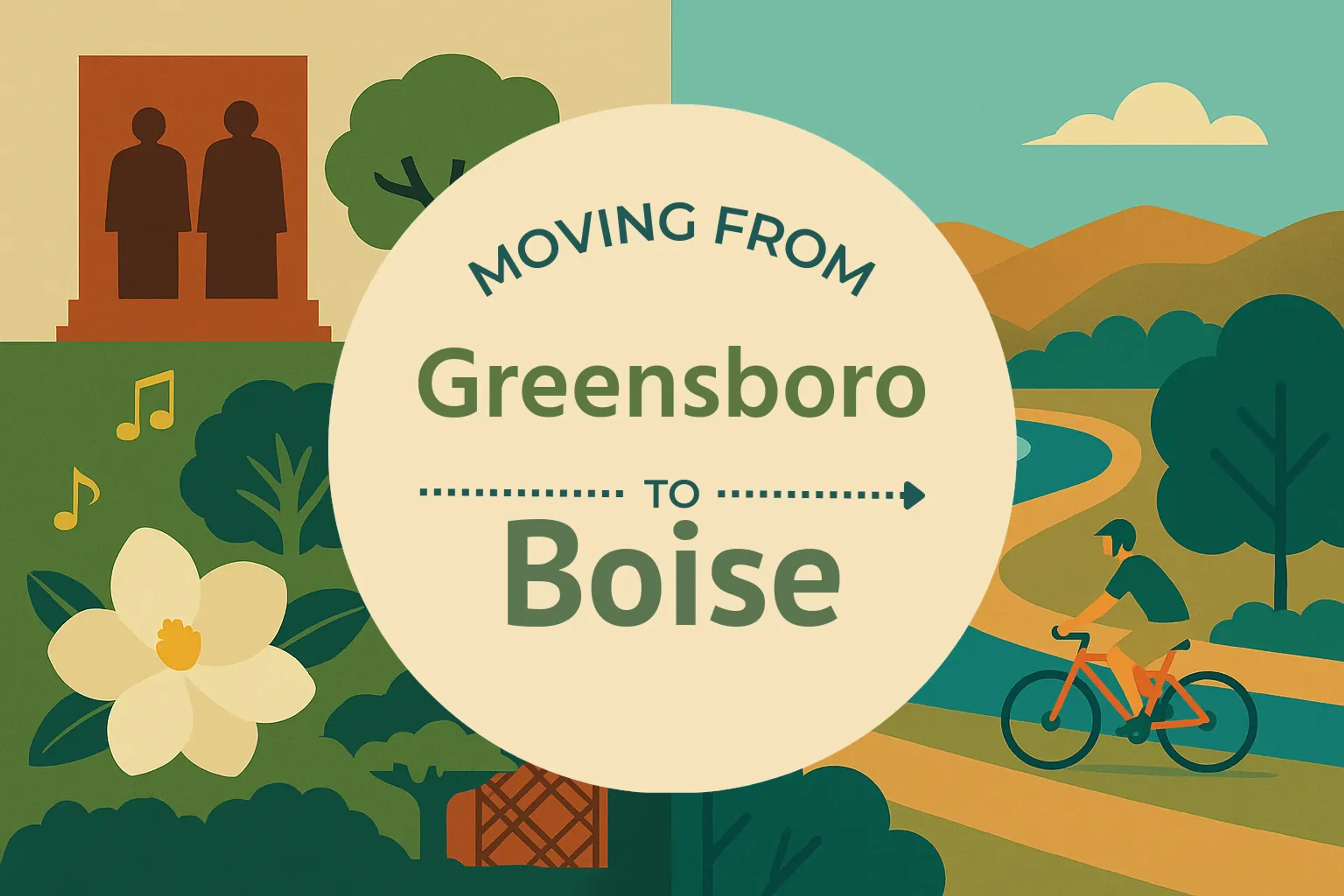 Side-by-side comparison of Greensboro to Boise moving companies
