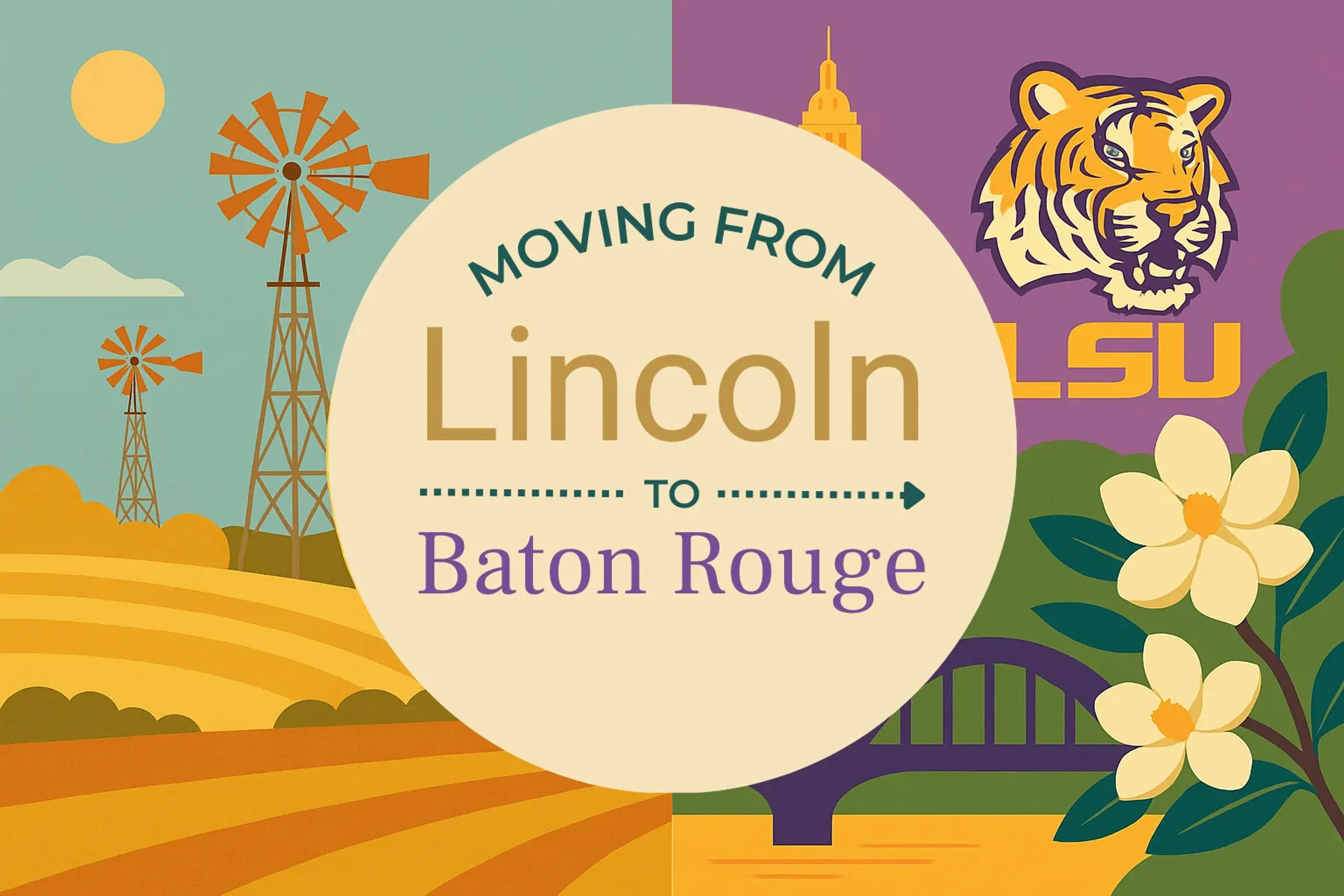 Side-by-side comparison of Lincoln to Baton Rouge moving companies