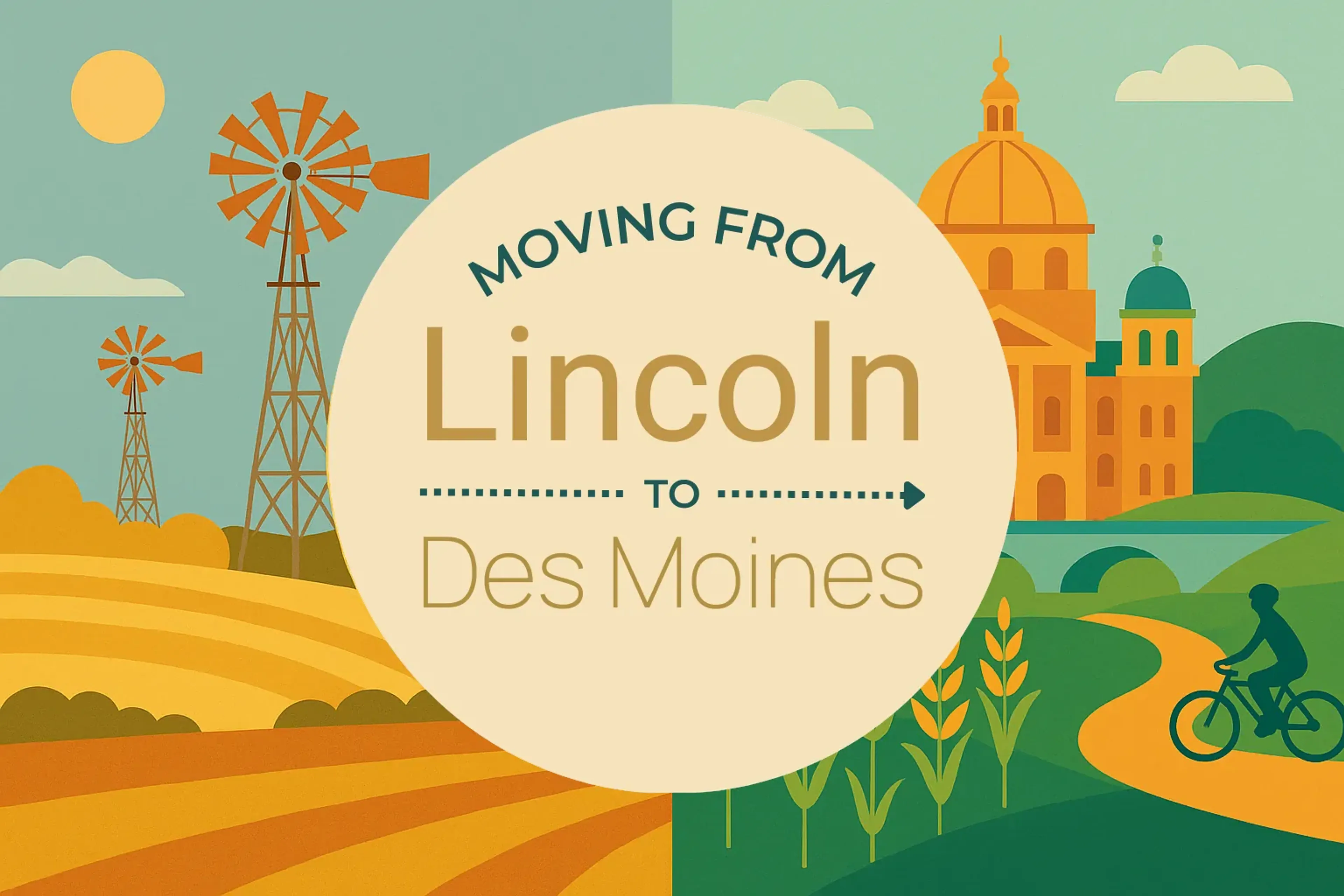 Side-by-side comparison of Lincoln to Des Moines moving companies