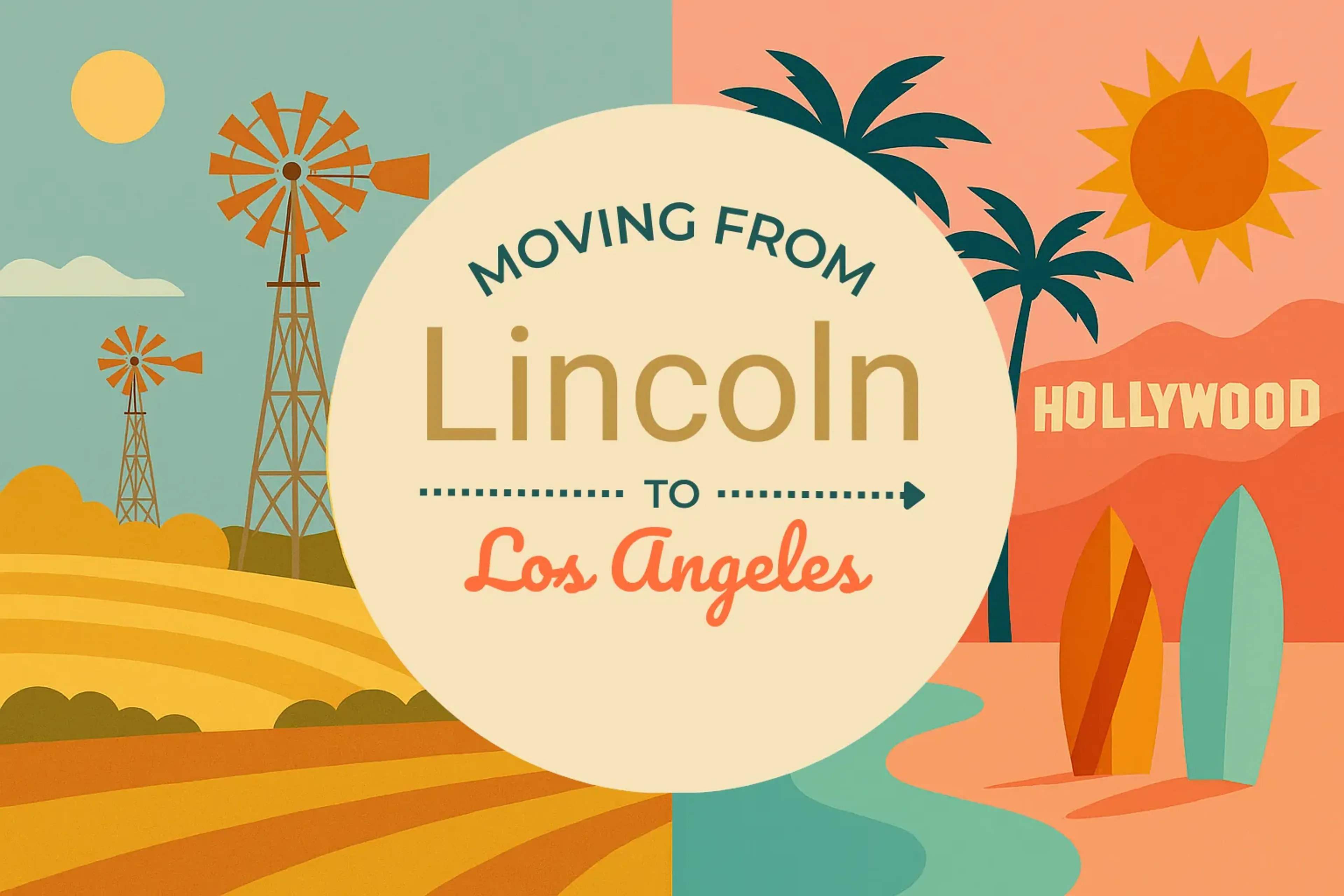 Side-by-side comparison of Lincoln to Los Angeles moving companies