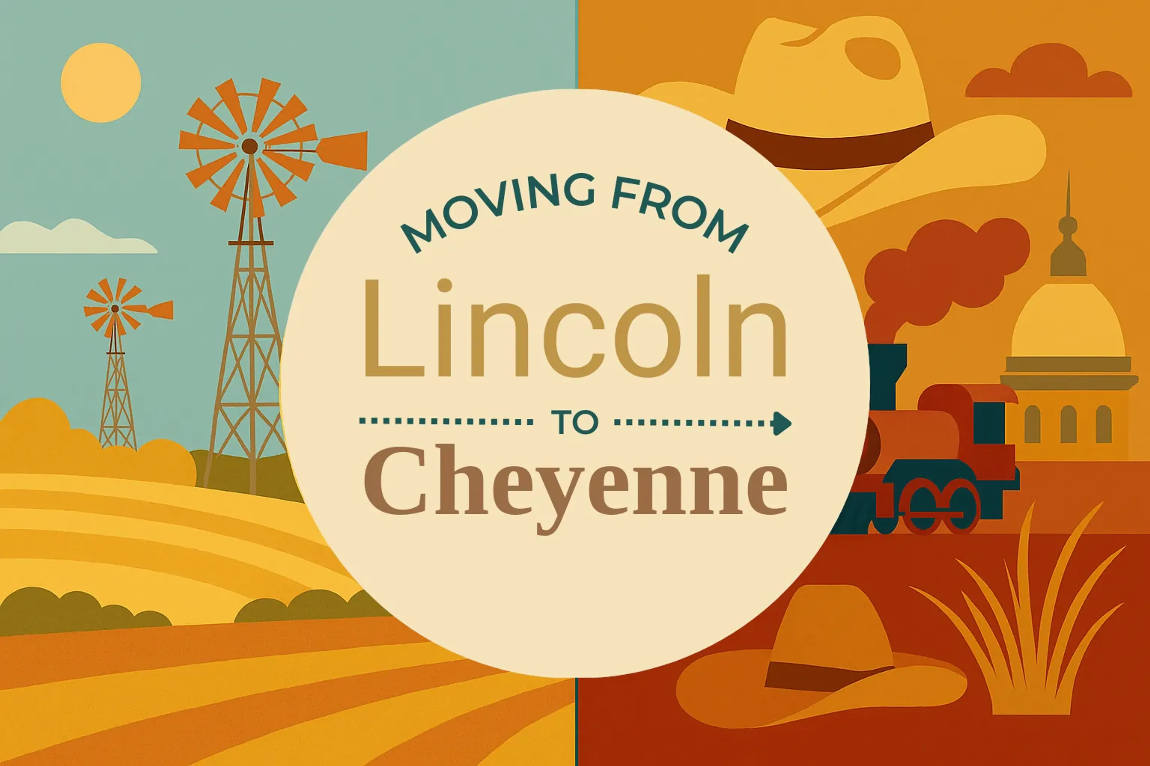 Side-by-side comparison of Lincoln to Cheyenne moving companies