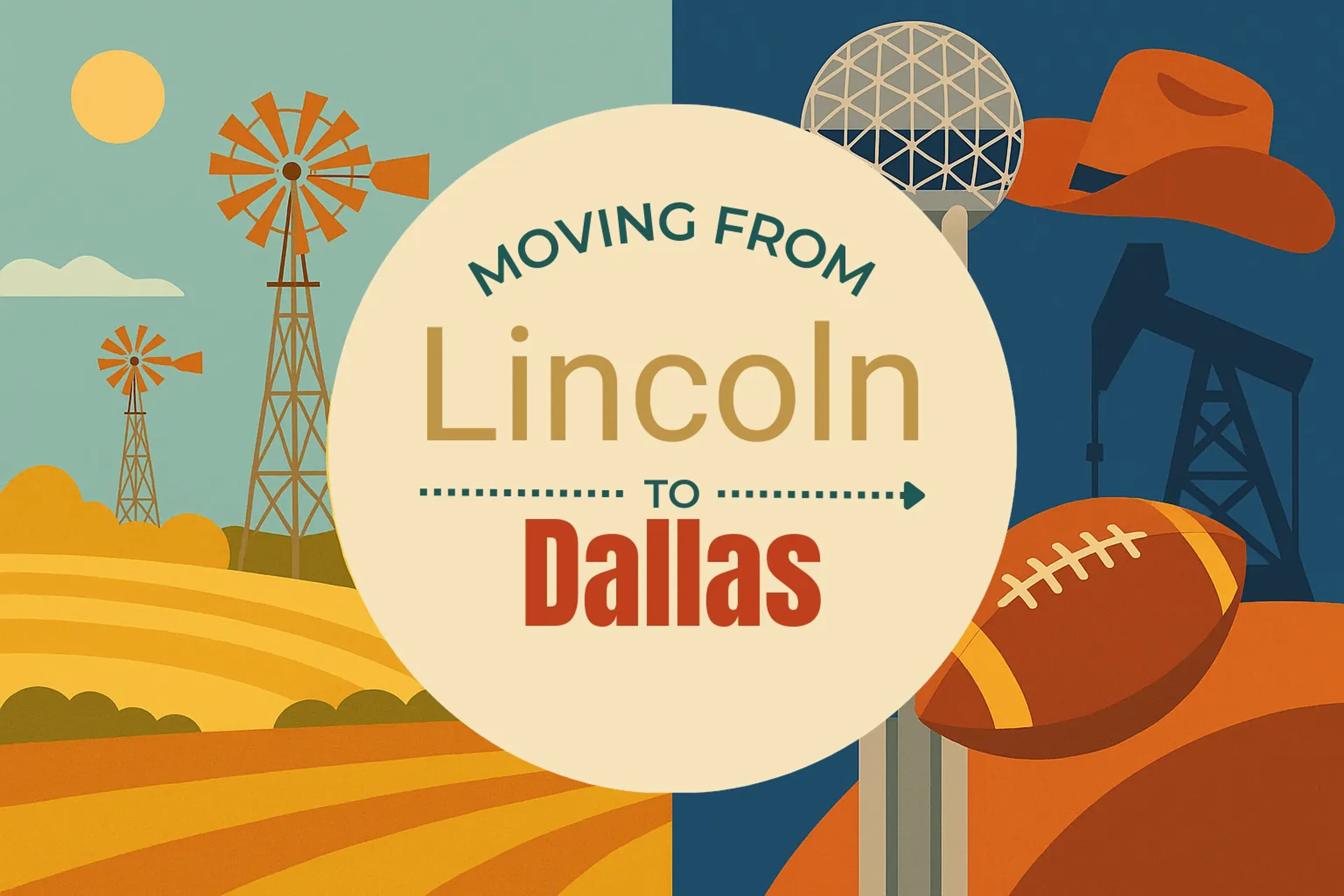 Side-by-side comparison of Lincoln to Dallas moving companies