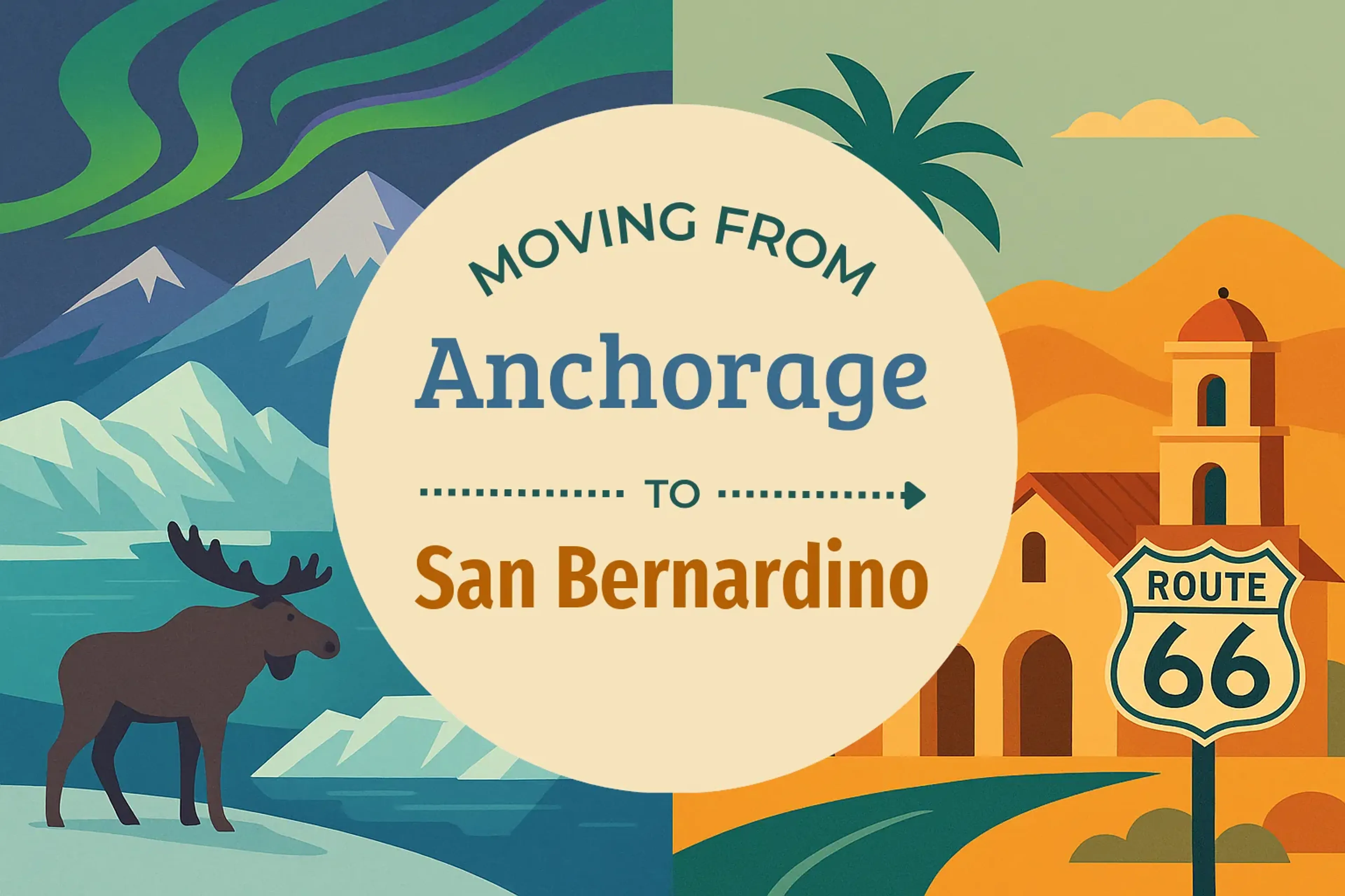 Side-by-side comparison of Anchorage to San Bernardino moving companies