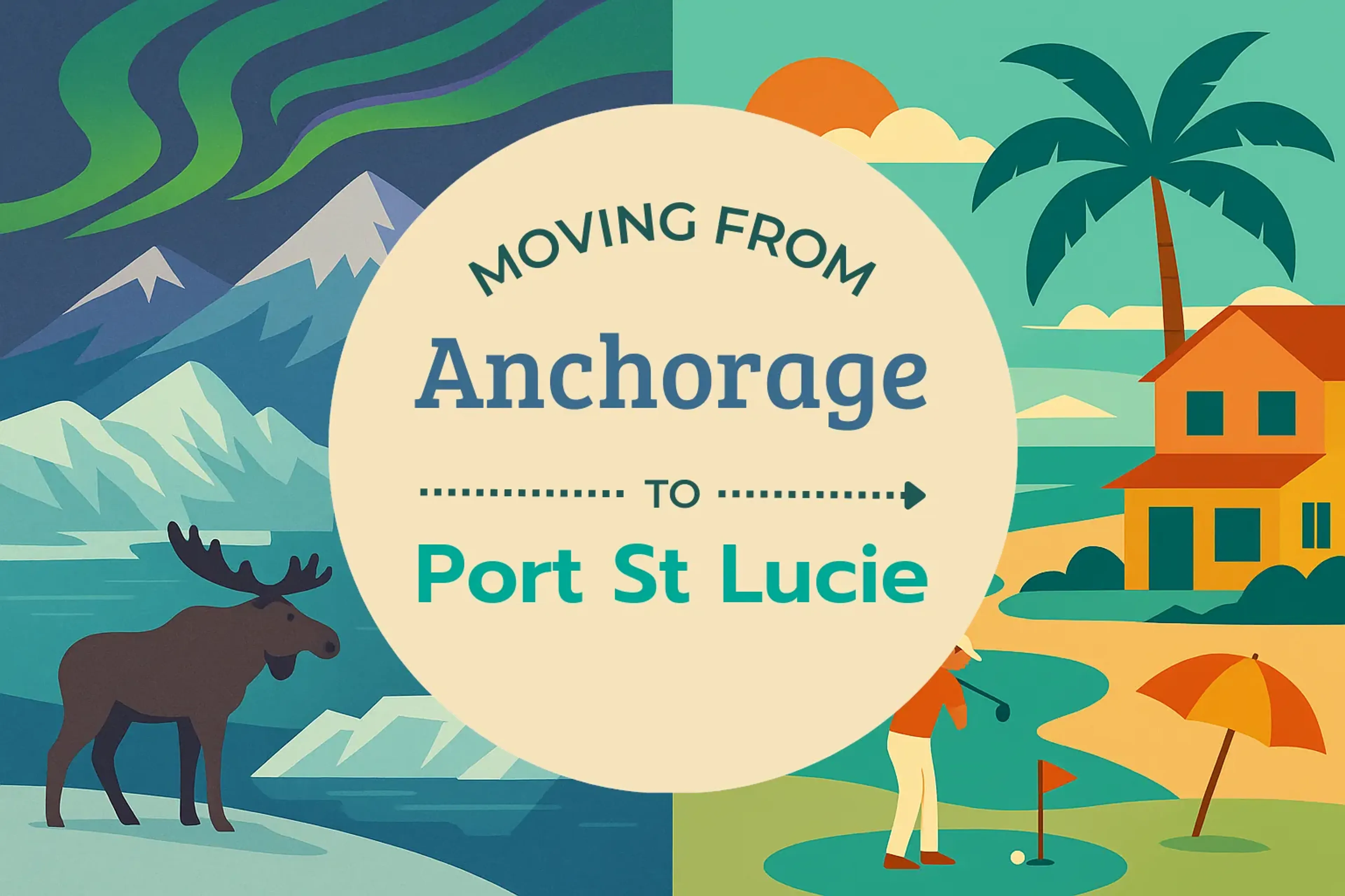 Side-by-side comparison of Anchorage to Port St. Lucie moving companies