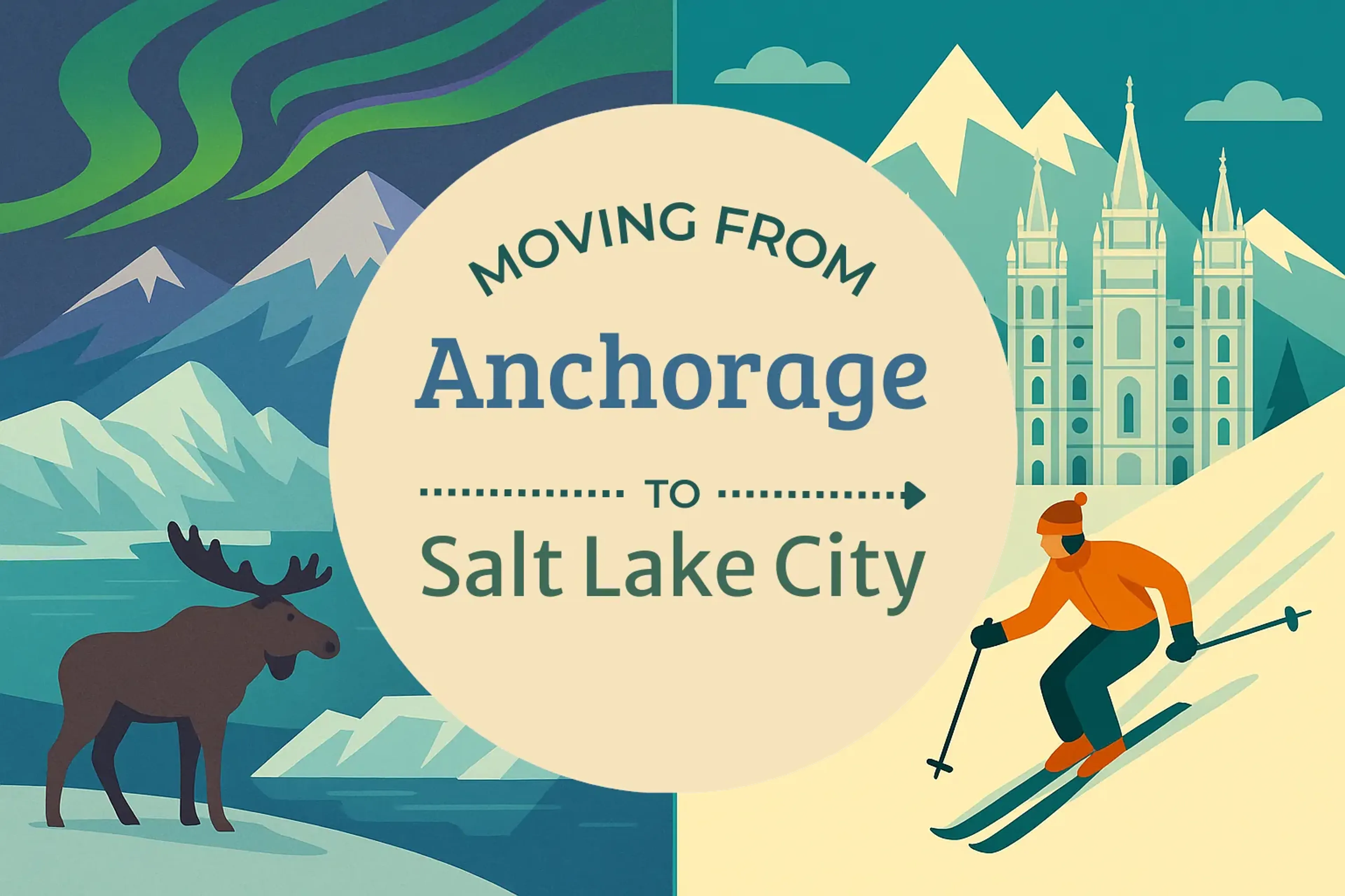 Side-by-side comparison of Anchorage to Salt Lake City moving companies