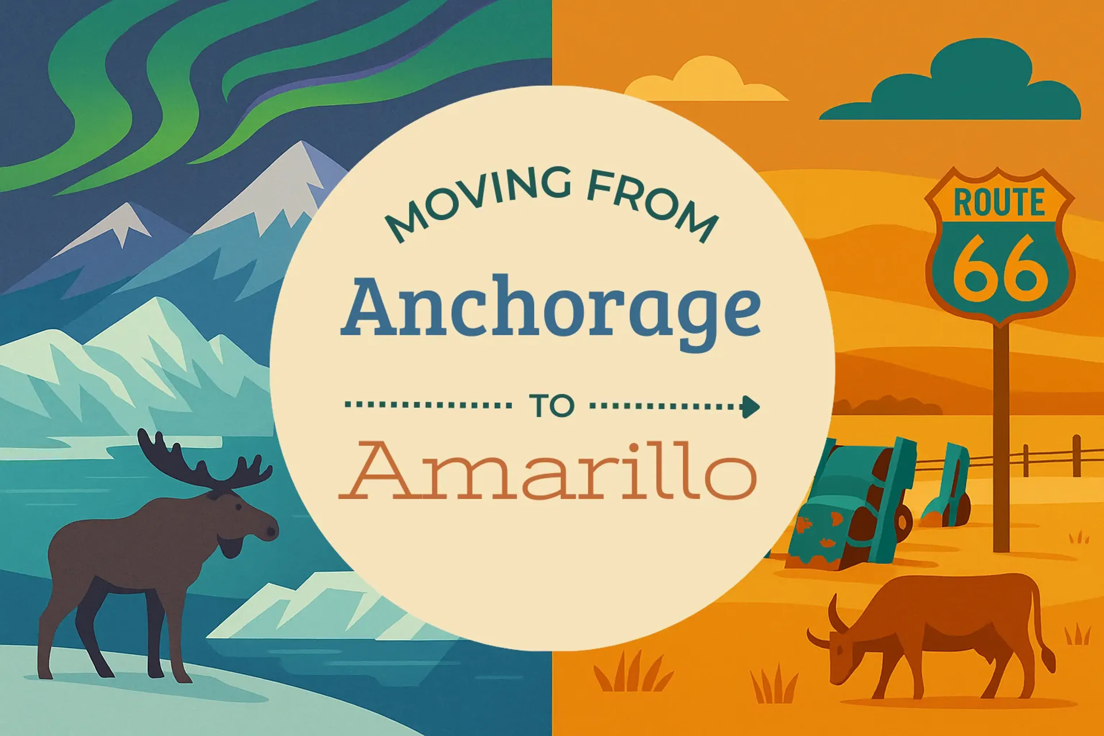 Side-by-side comparison of Anchorage to Amarillo moving companies