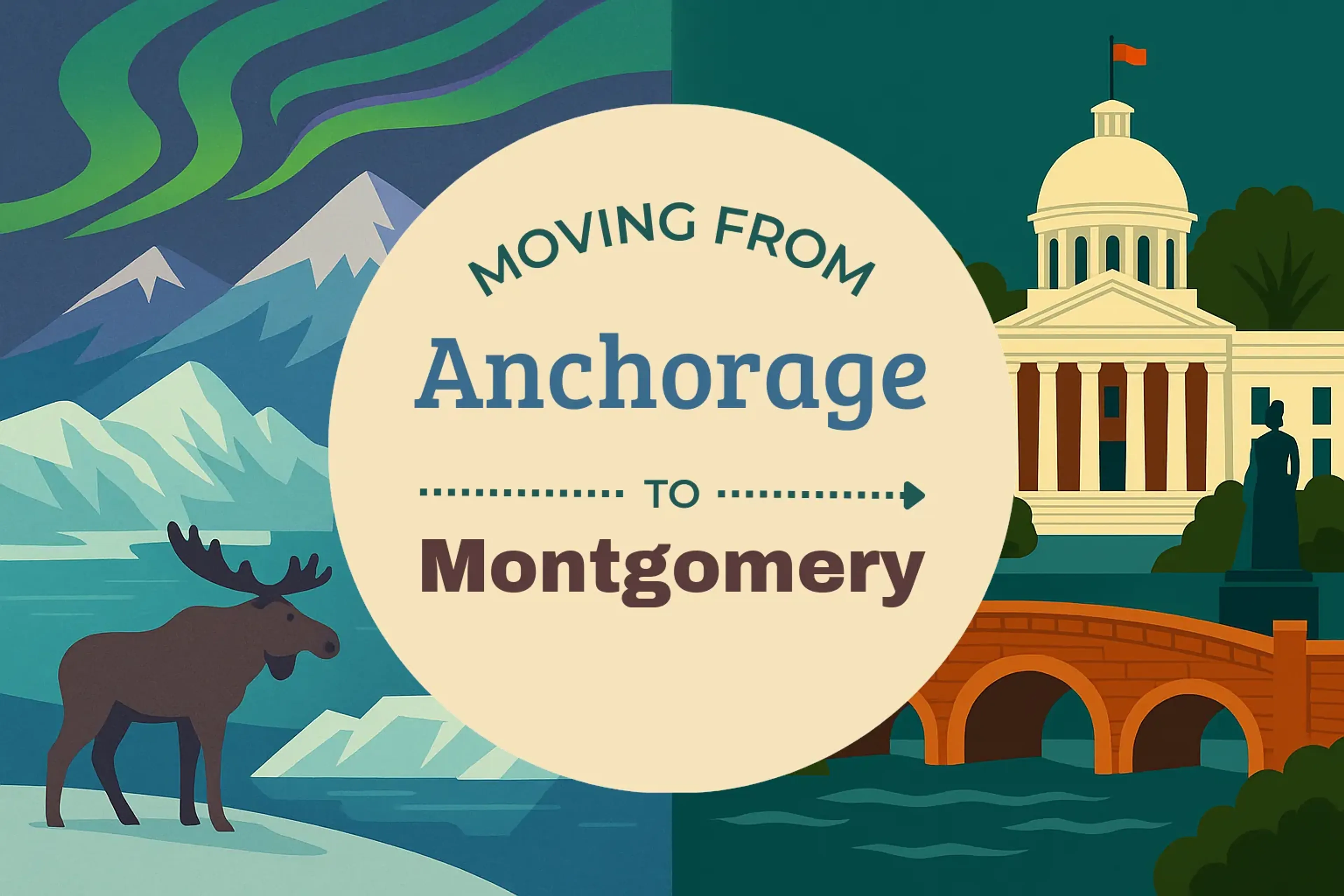 Side-by-side comparison of Anchorage to Montgomery moving companies