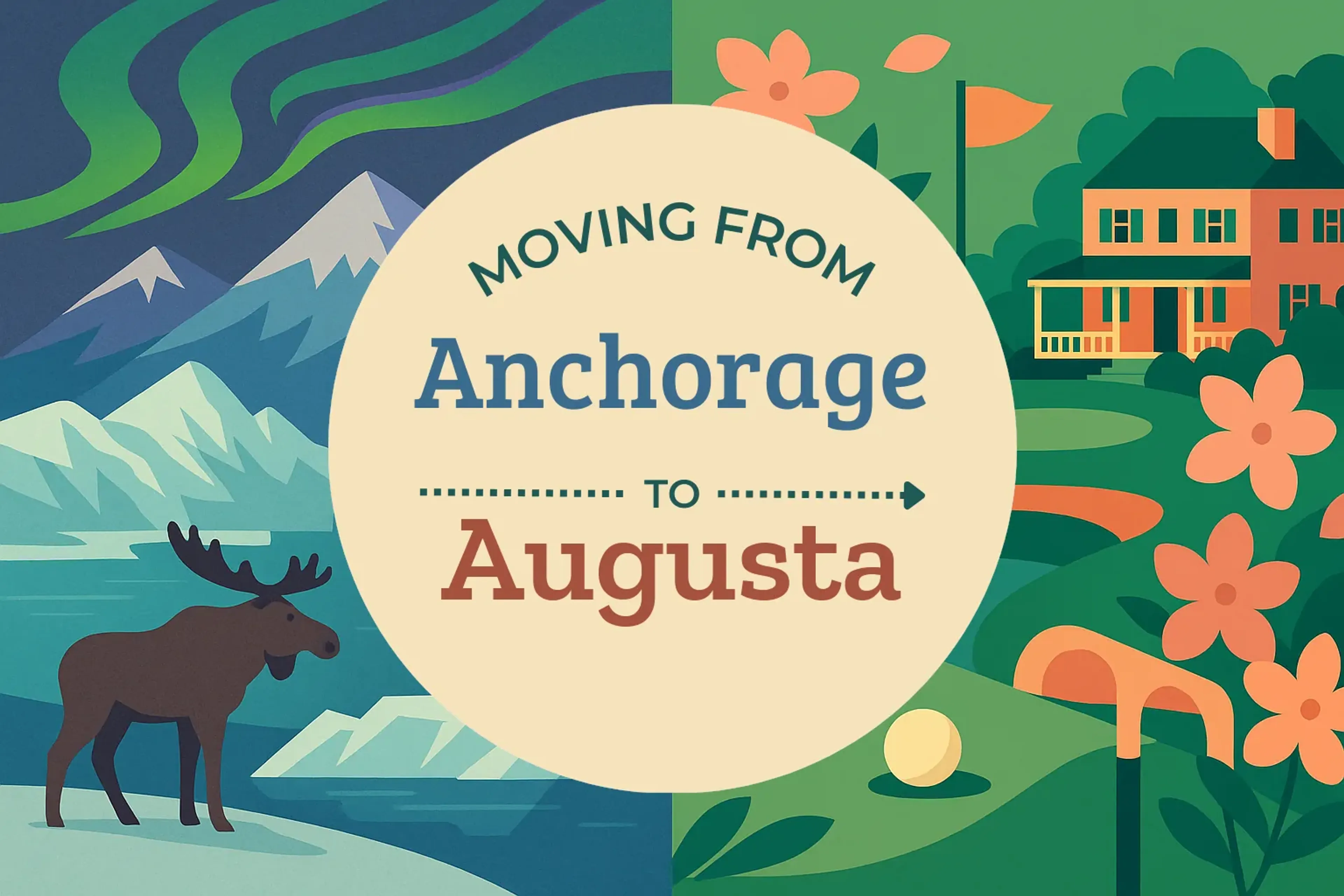 Side-by-side comparison of Anchorage to Augusta moving companies
