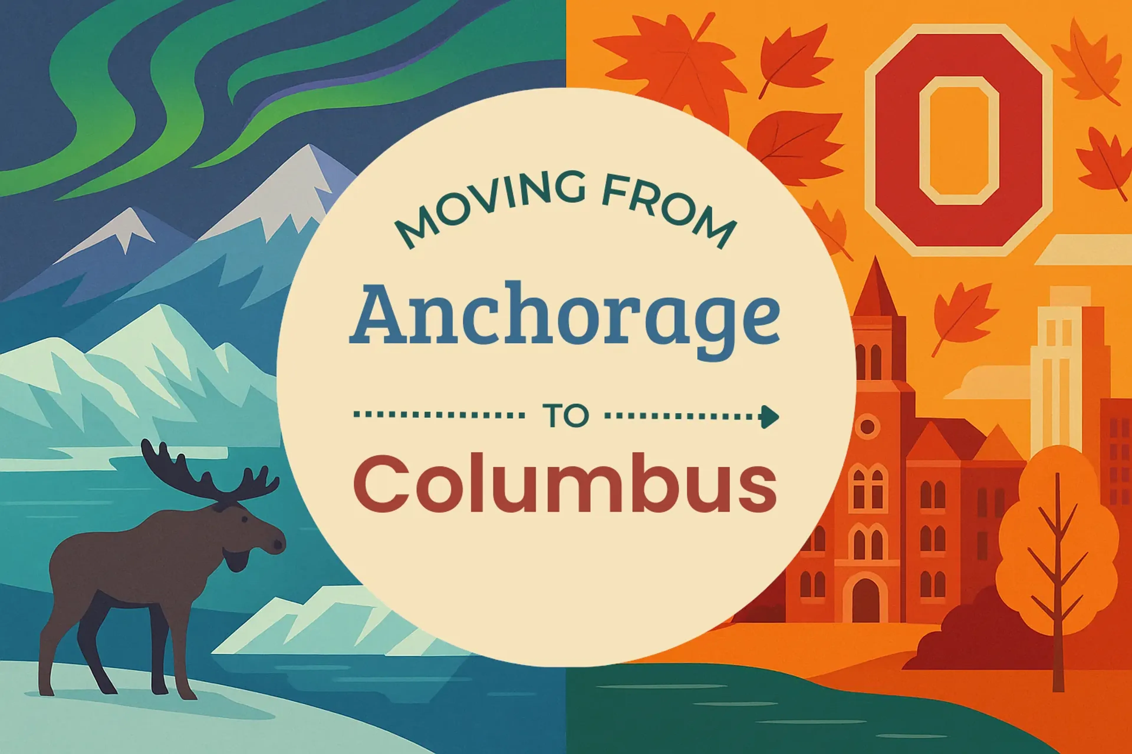 Side-by-side comparison of Anchorage to Columbus moving companies