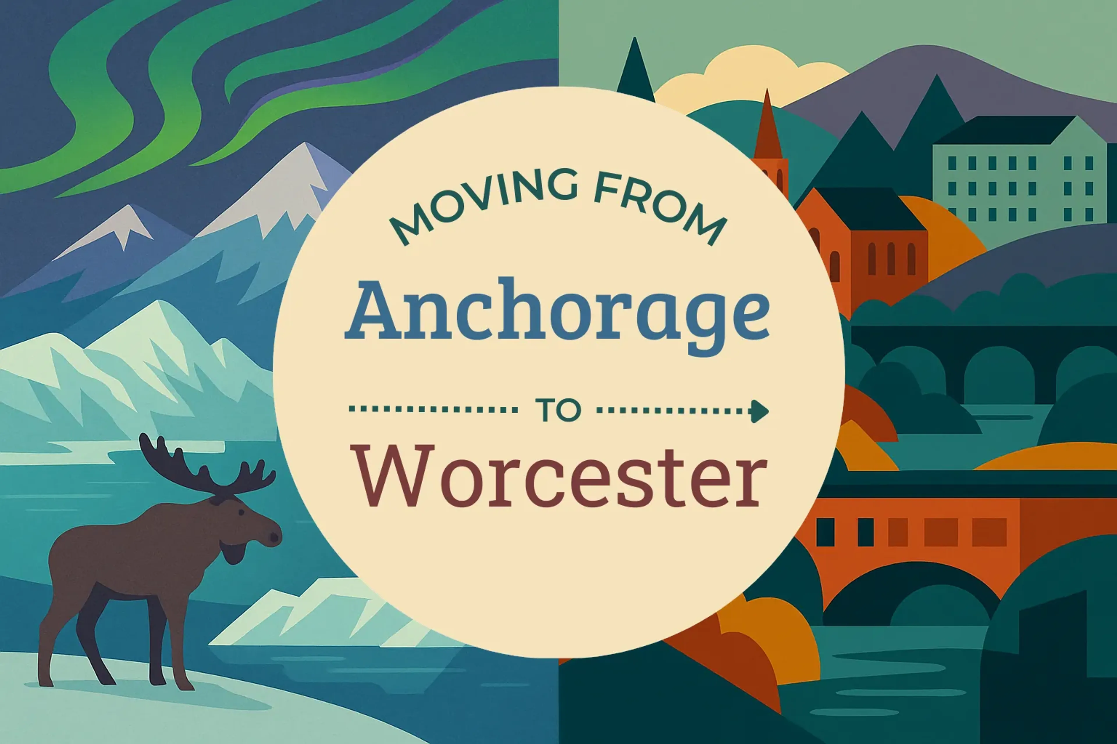 Side-by-side comparison of Anchorage to Worcester moving companies