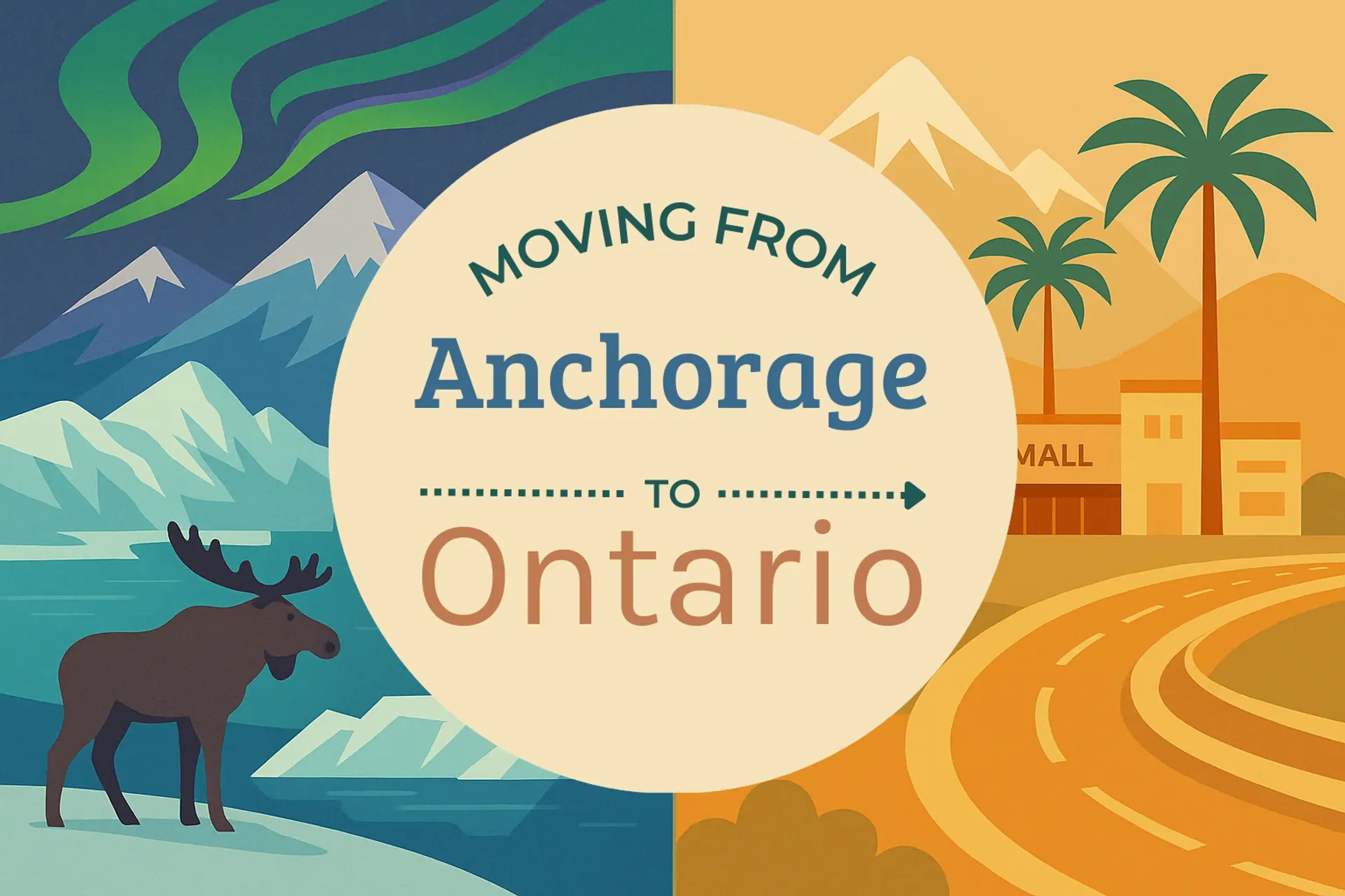 Side-by-side comparison of Anchorage to Ontario moving companies