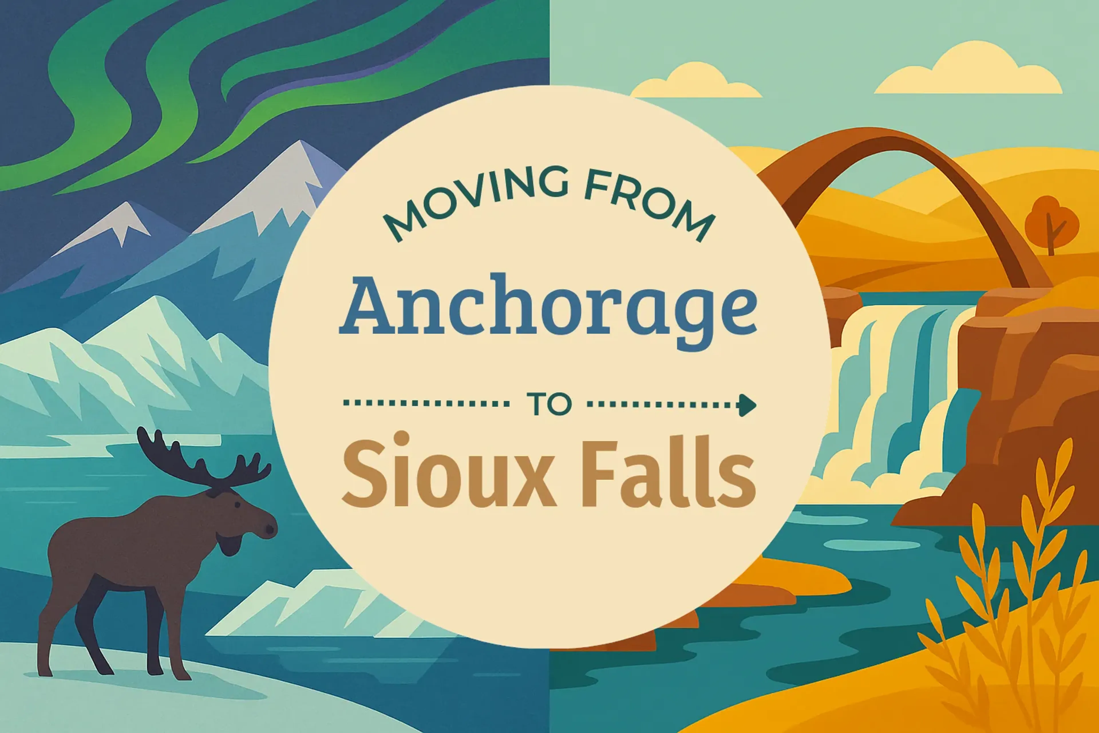 Side-by-side comparison of Anchorage to Sioux Falls moving companies