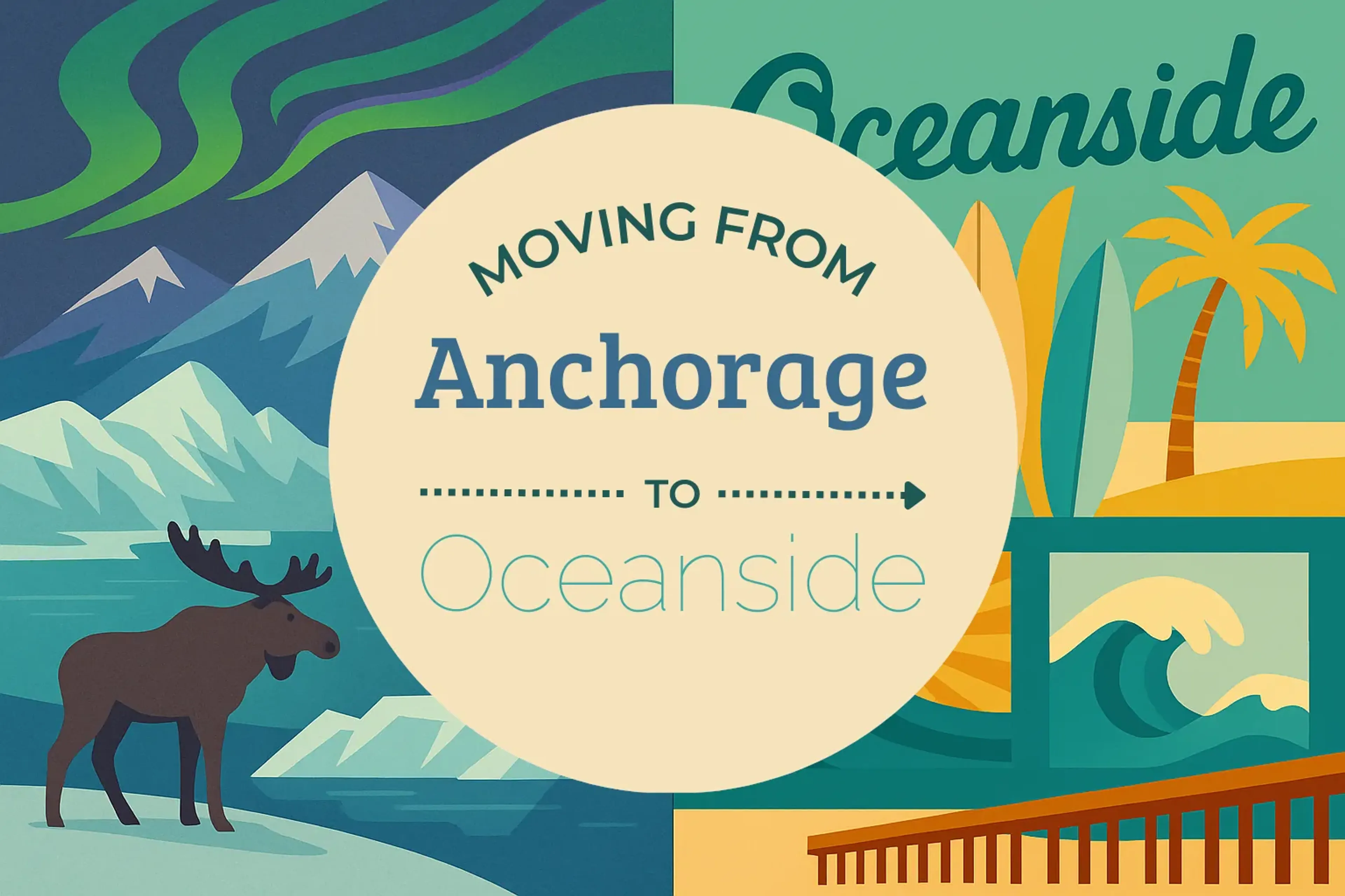 Side-by-side comparison of Anchorage to Oceanside moving companies