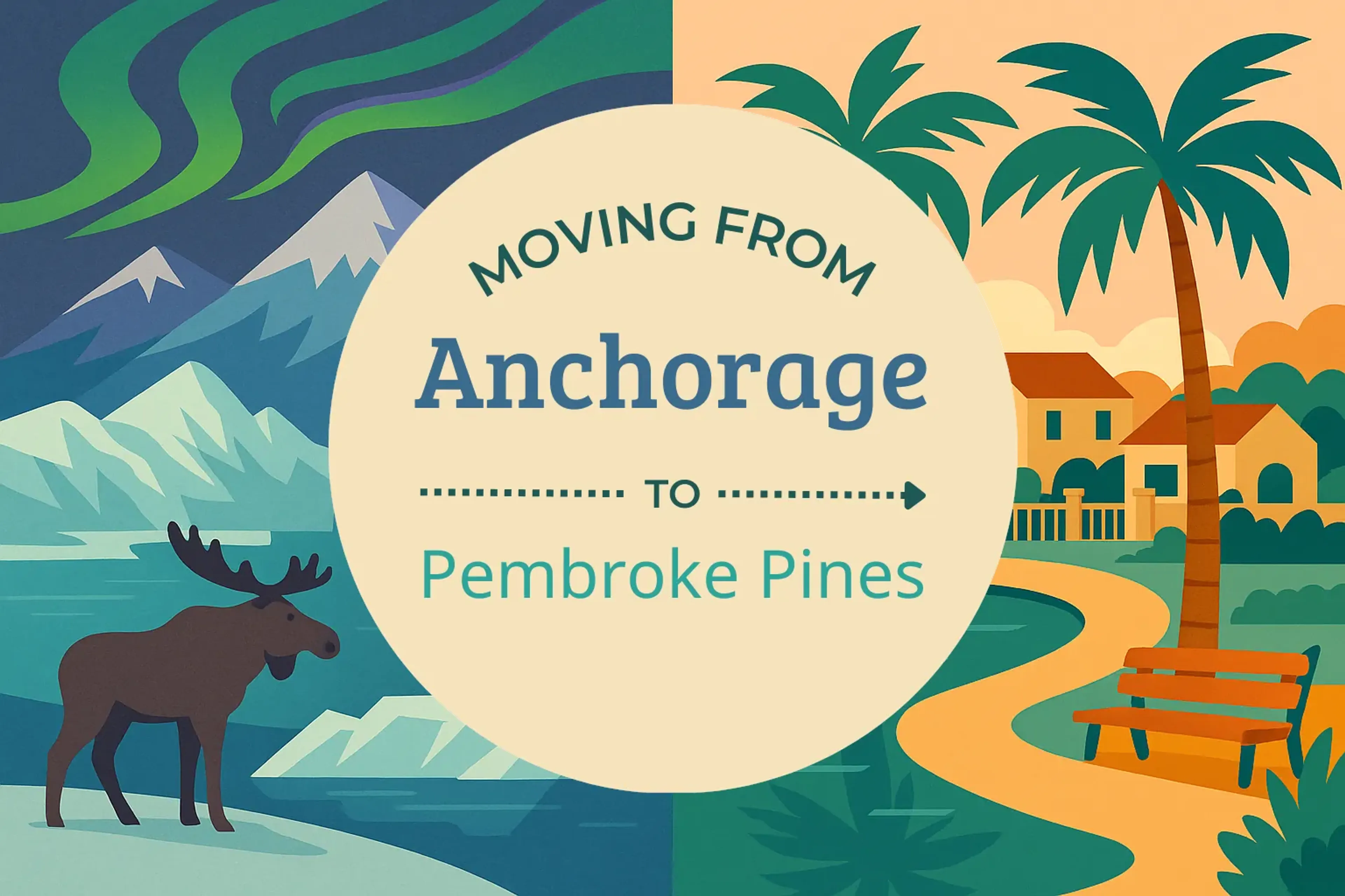 Side-by-side comparison of Anchorage to Pembroke Pines moving companies