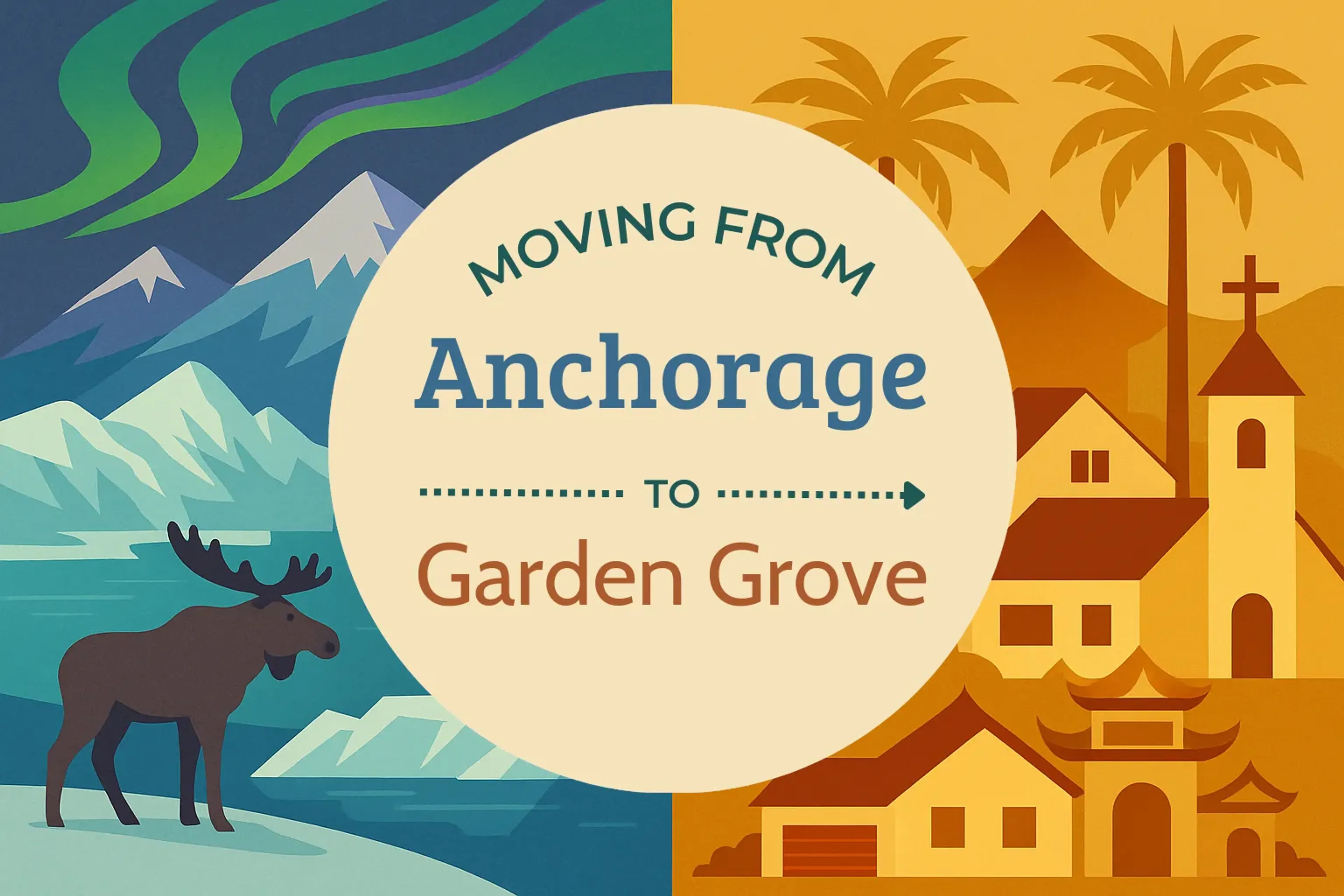 Side-by-side comparison of Anchorage to Garden Grove moving companies