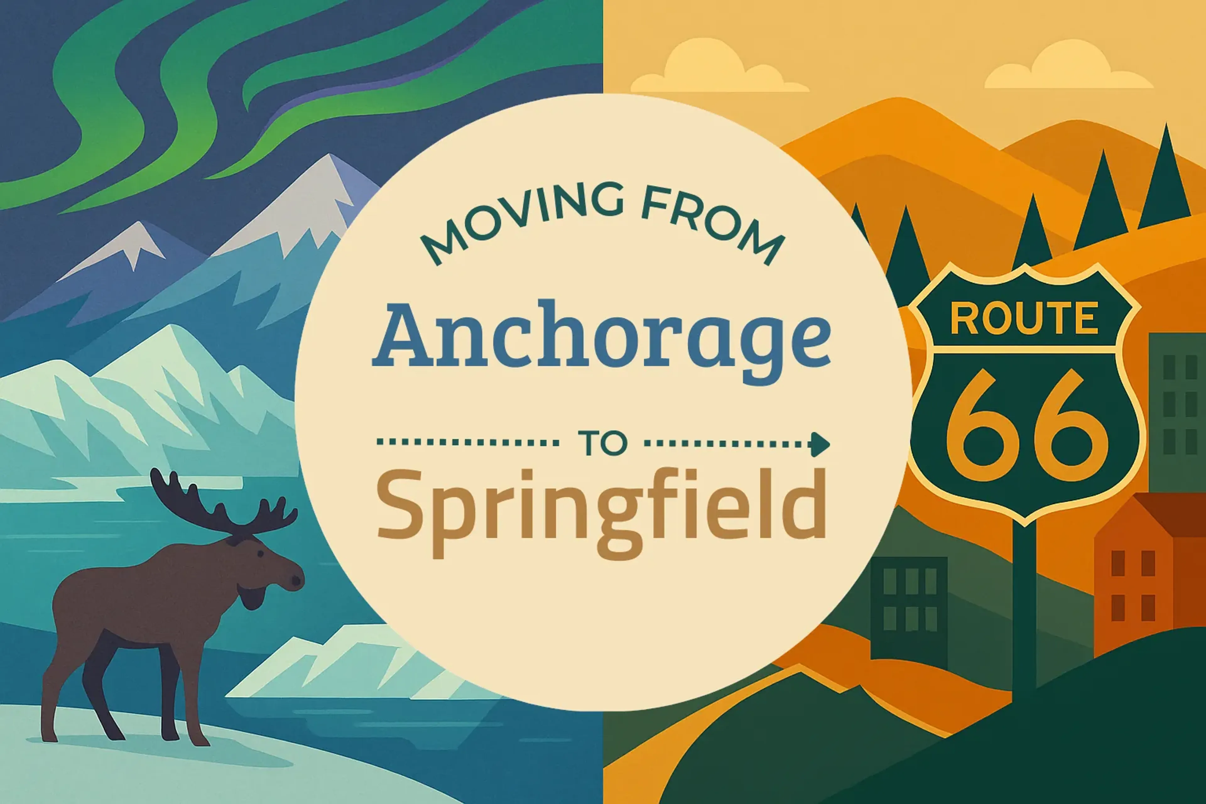 Side-by-side comparison of Anchorage to Springfield moving companies