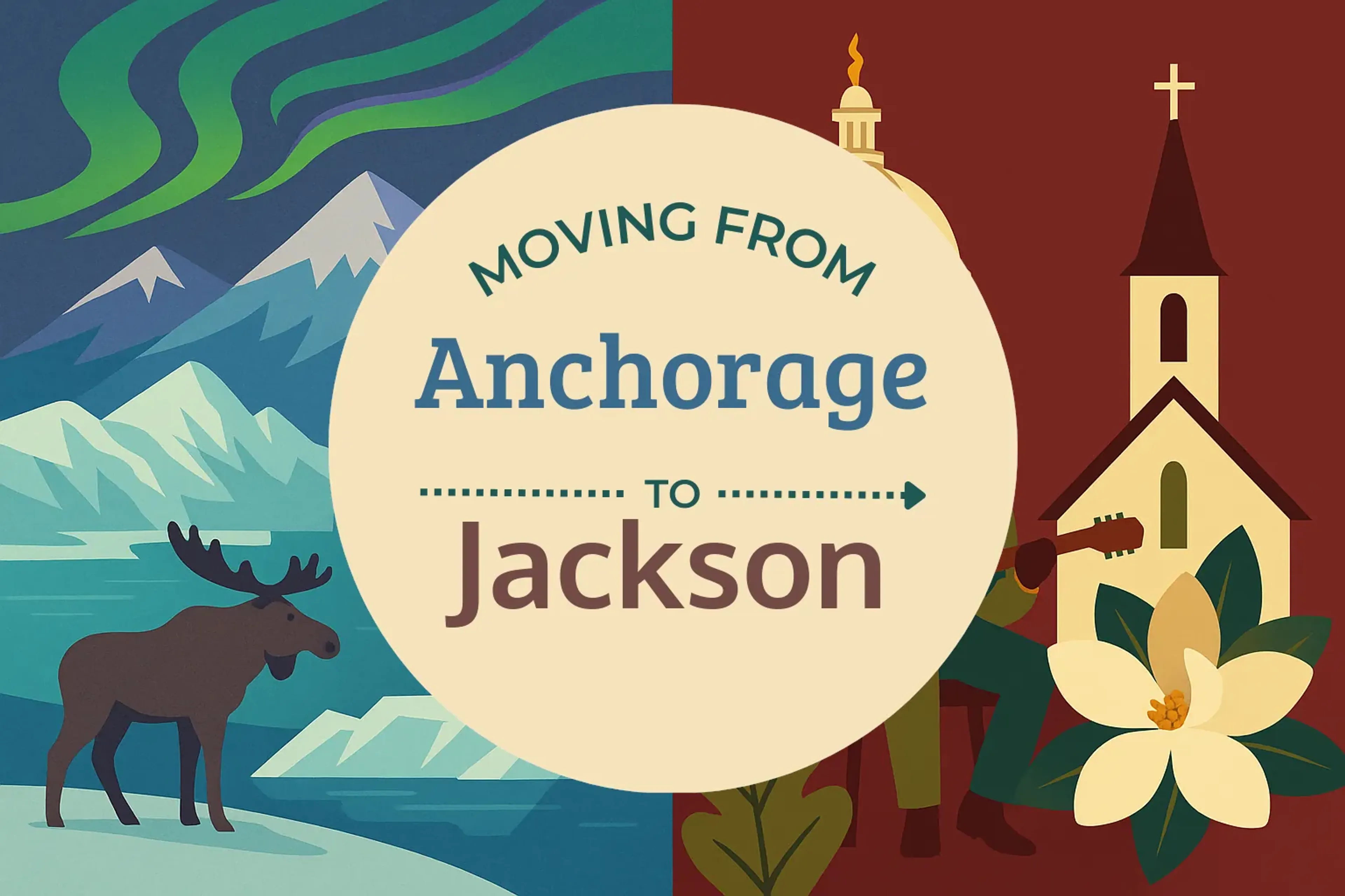 Side-by-side comparison of Anchorage to Jackson moving companies