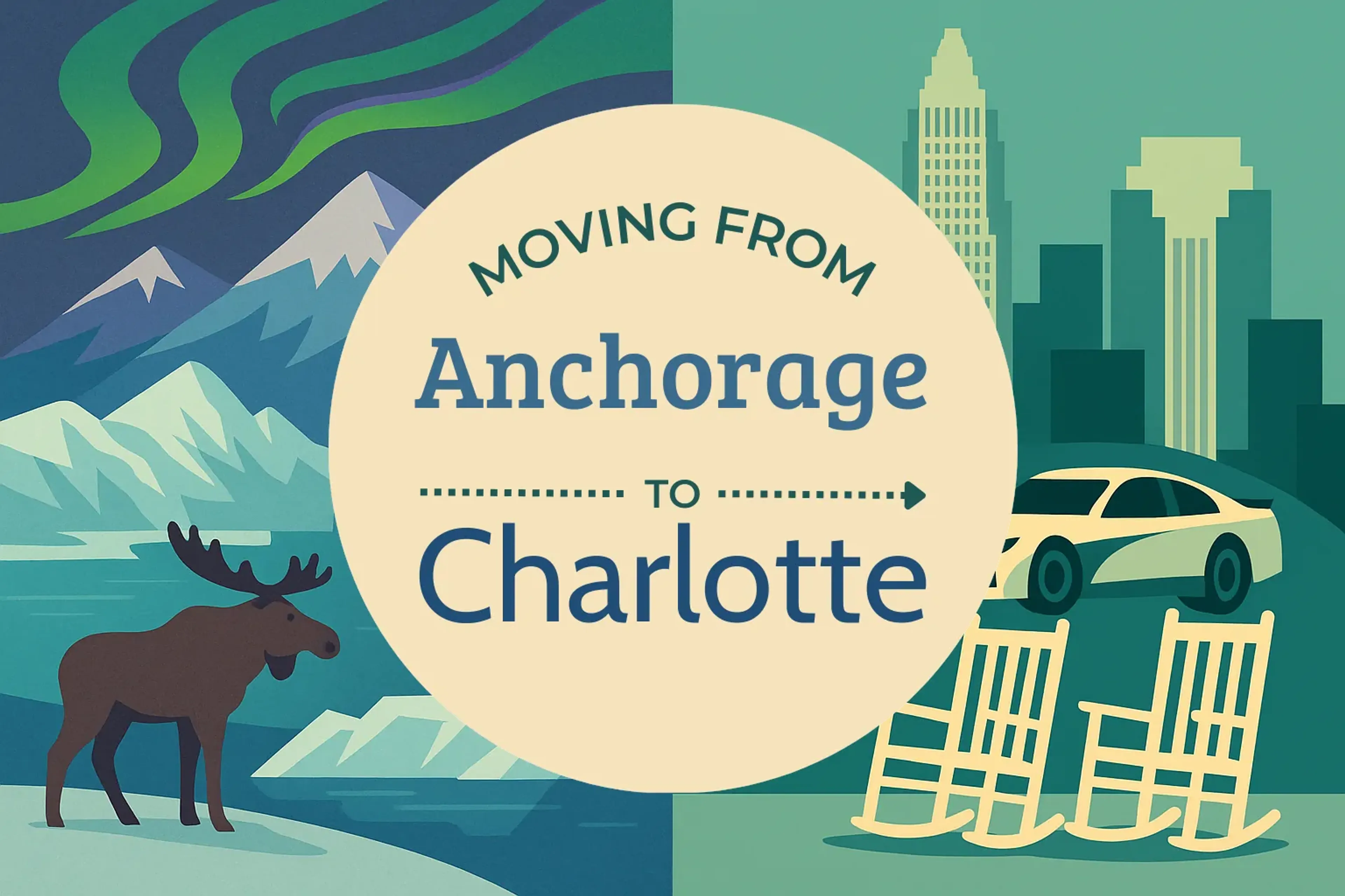 Side-by-side comparison of Anchorage to Charlotte moving companies