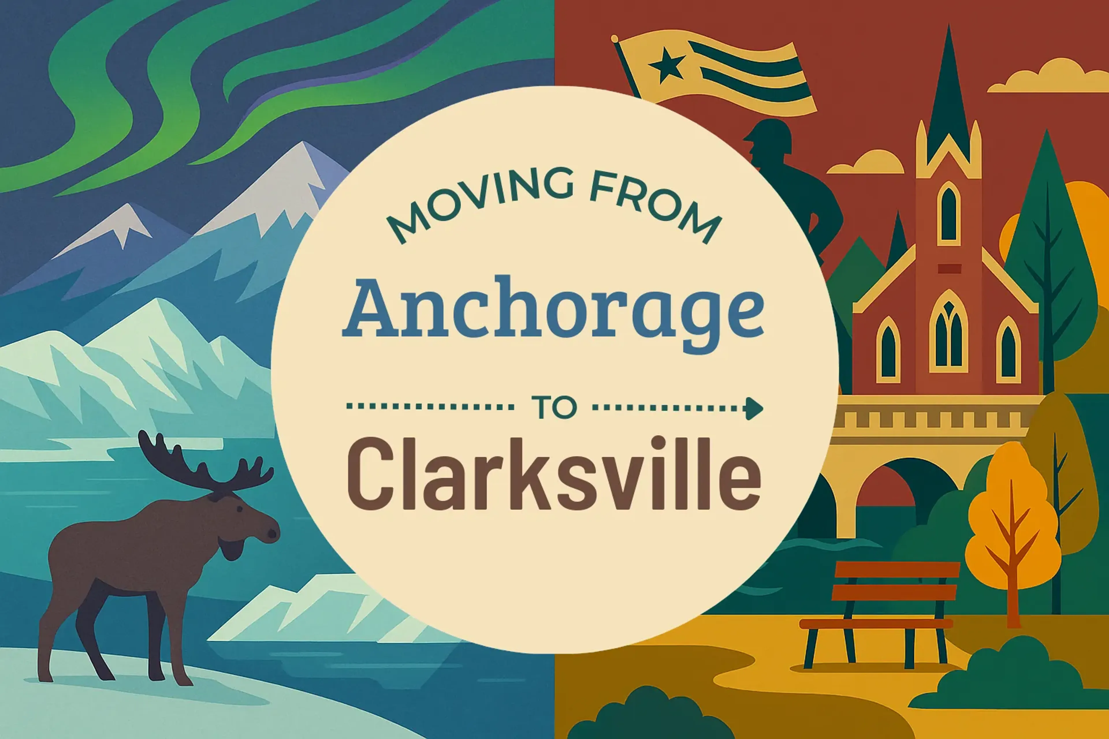 Side-by-side comparison of Anchorage to Clarksville moving companies