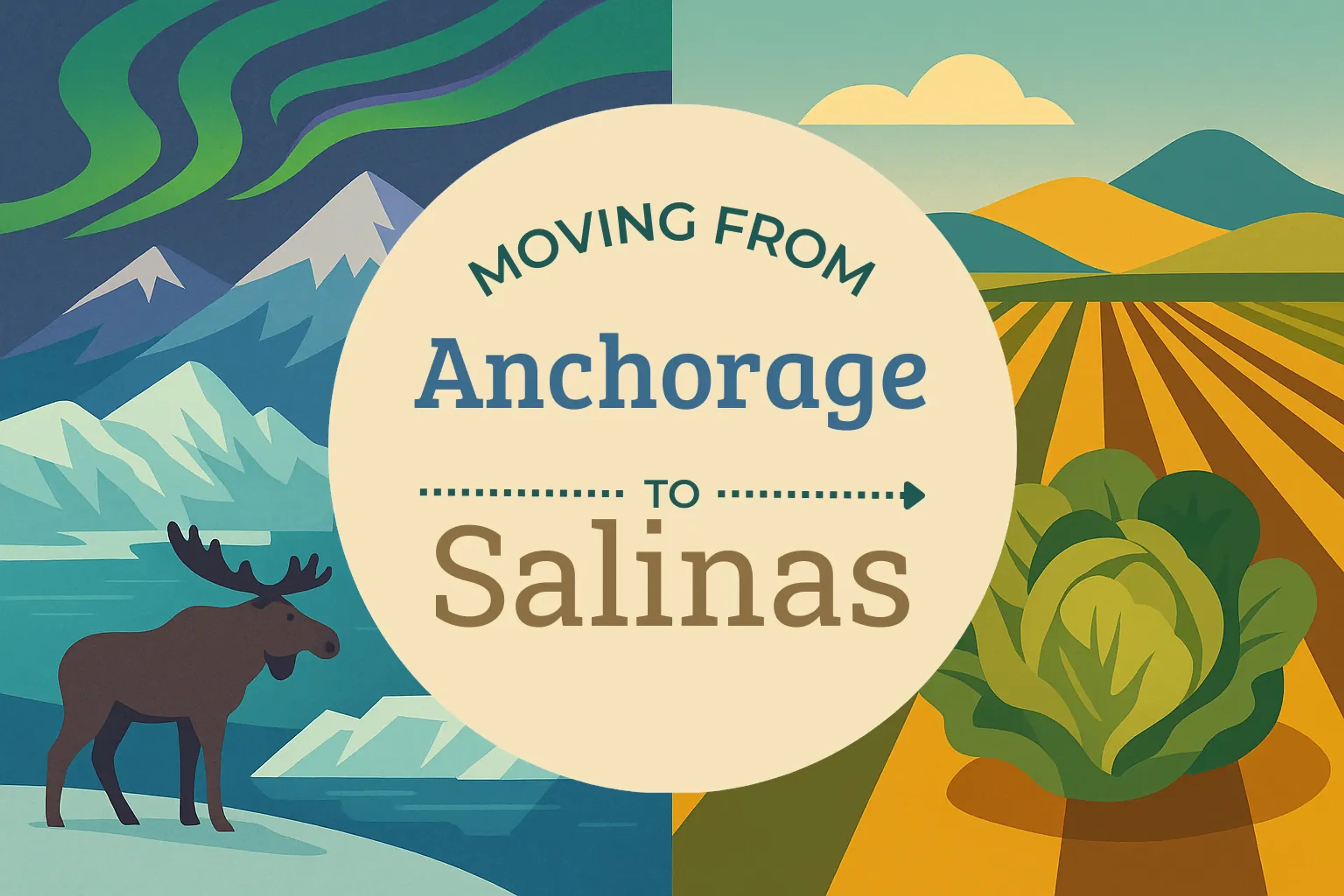 Side-by-side comparison of Anchorage to Salinas moving companies