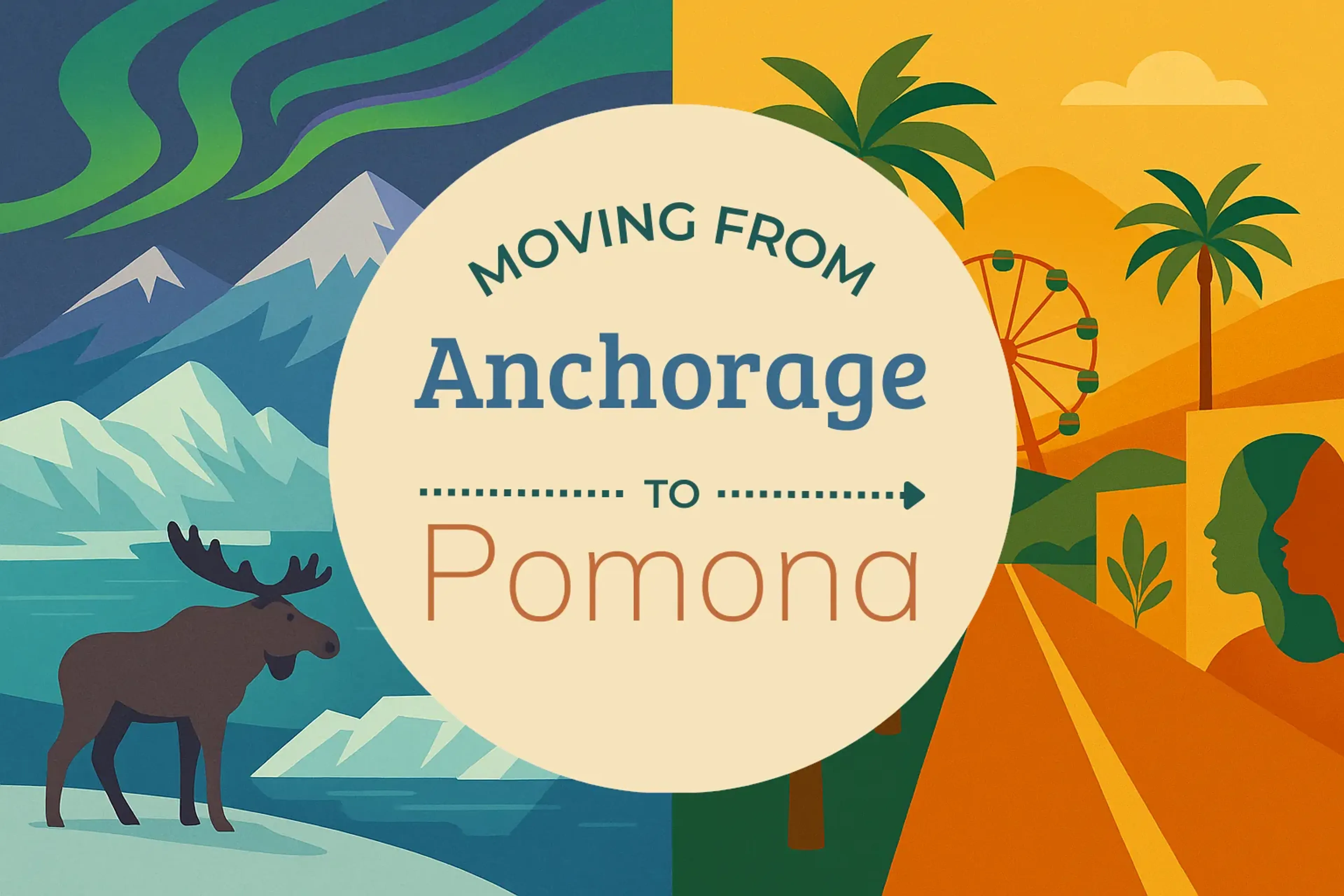 Side-by-side comparison of Anchorage to Pomona moving companies