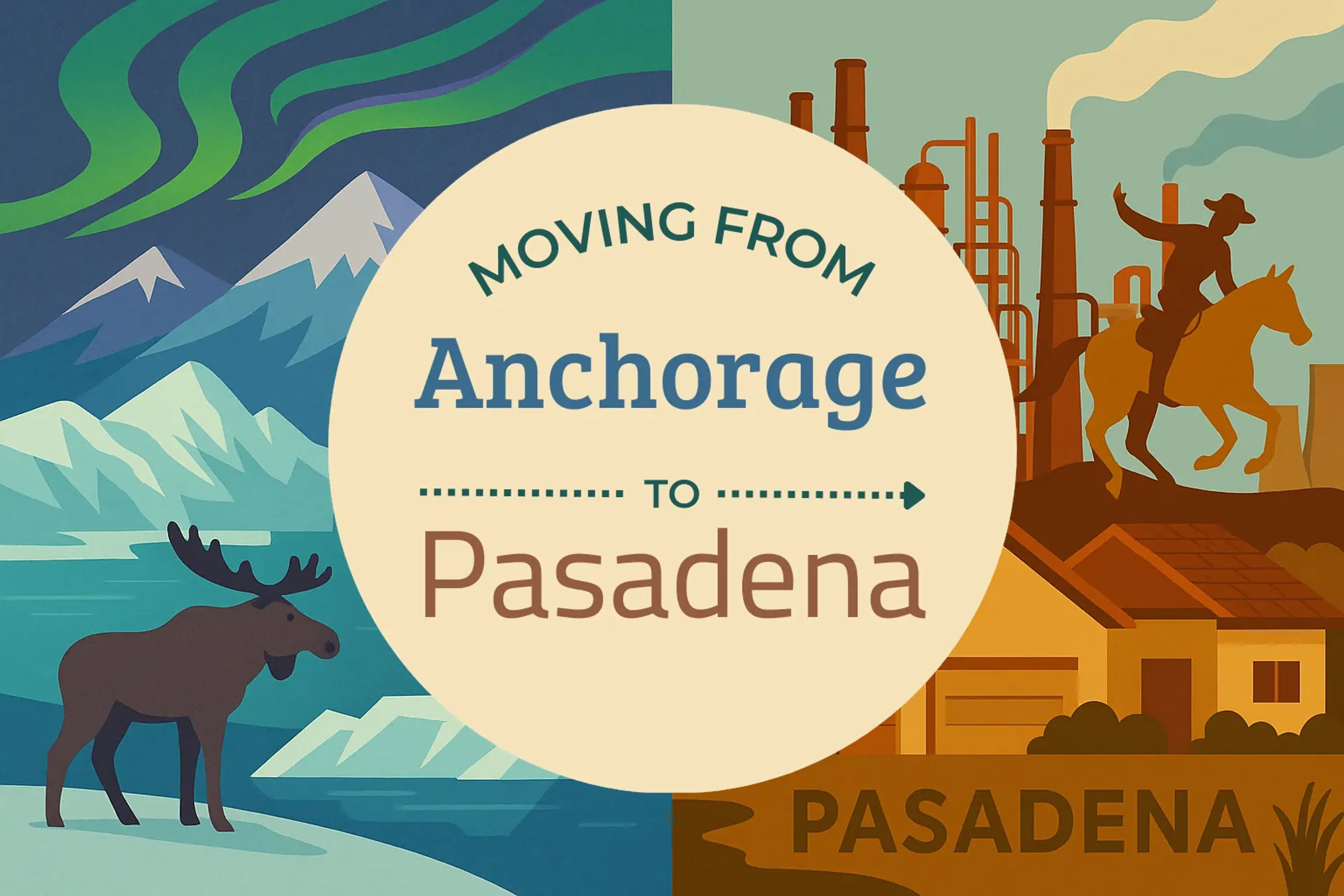 Side-by-side comparison of Anchorage to Pasadena moving companies