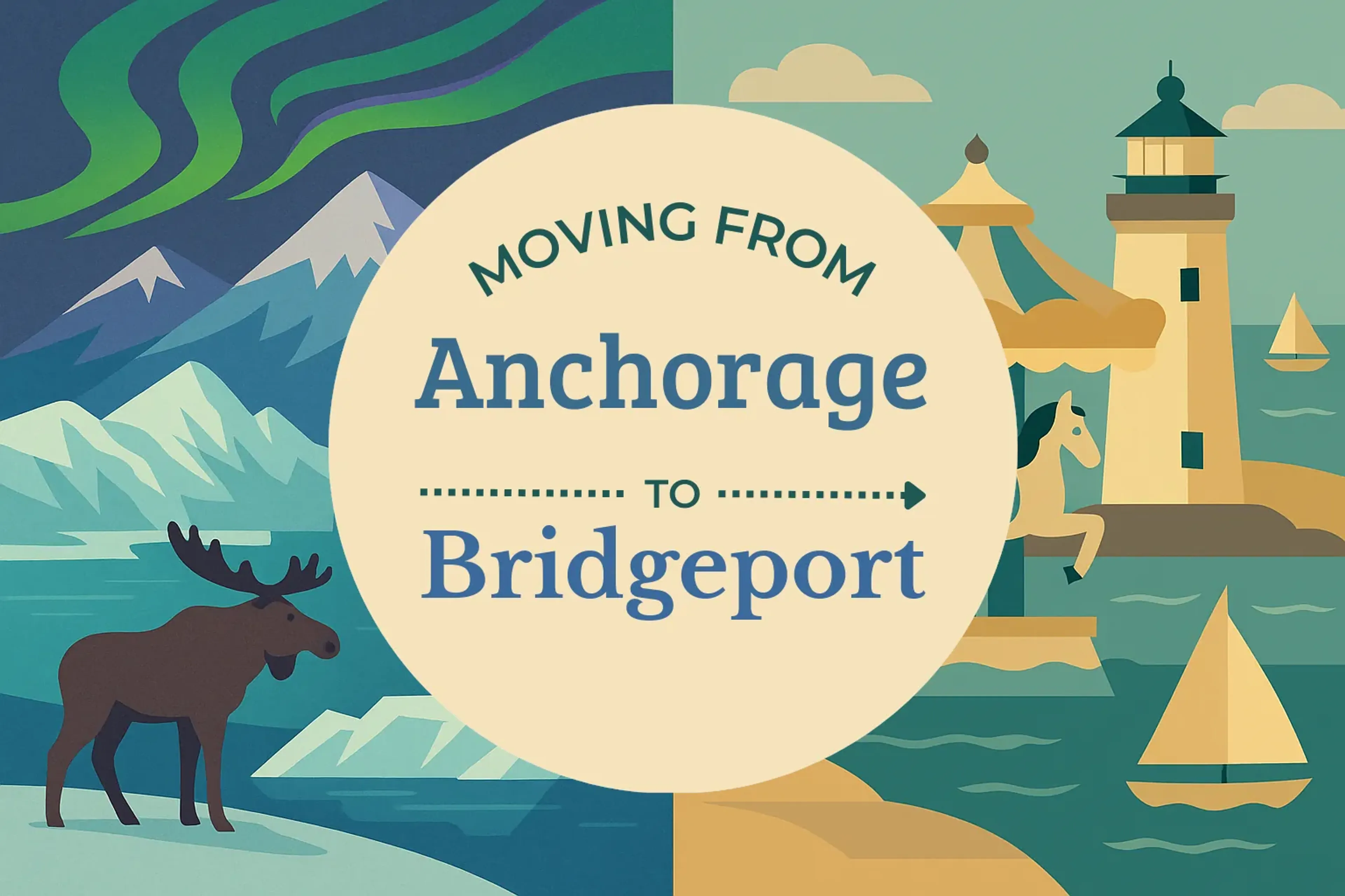 Side-by-side comparison of Anchorage to Bridgeport moving companies