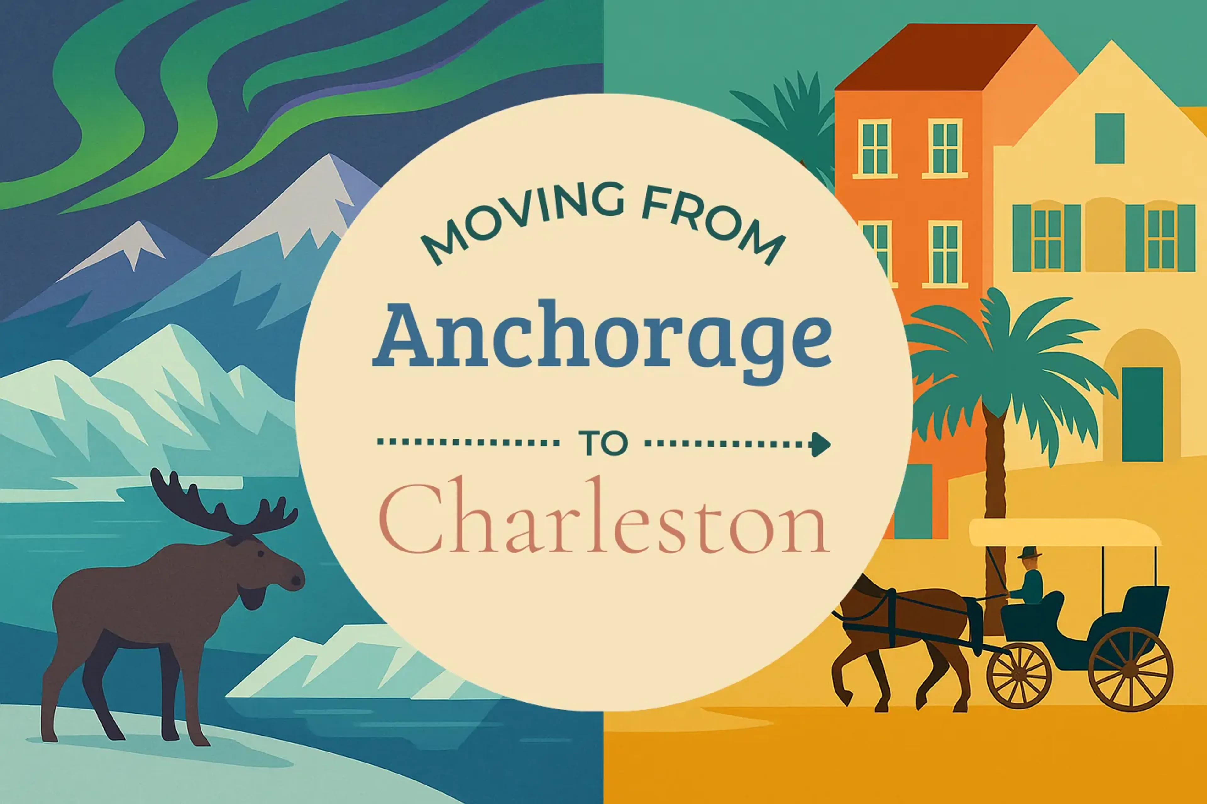 Side-by-side comparison of Anchorage to Charleston moving companies