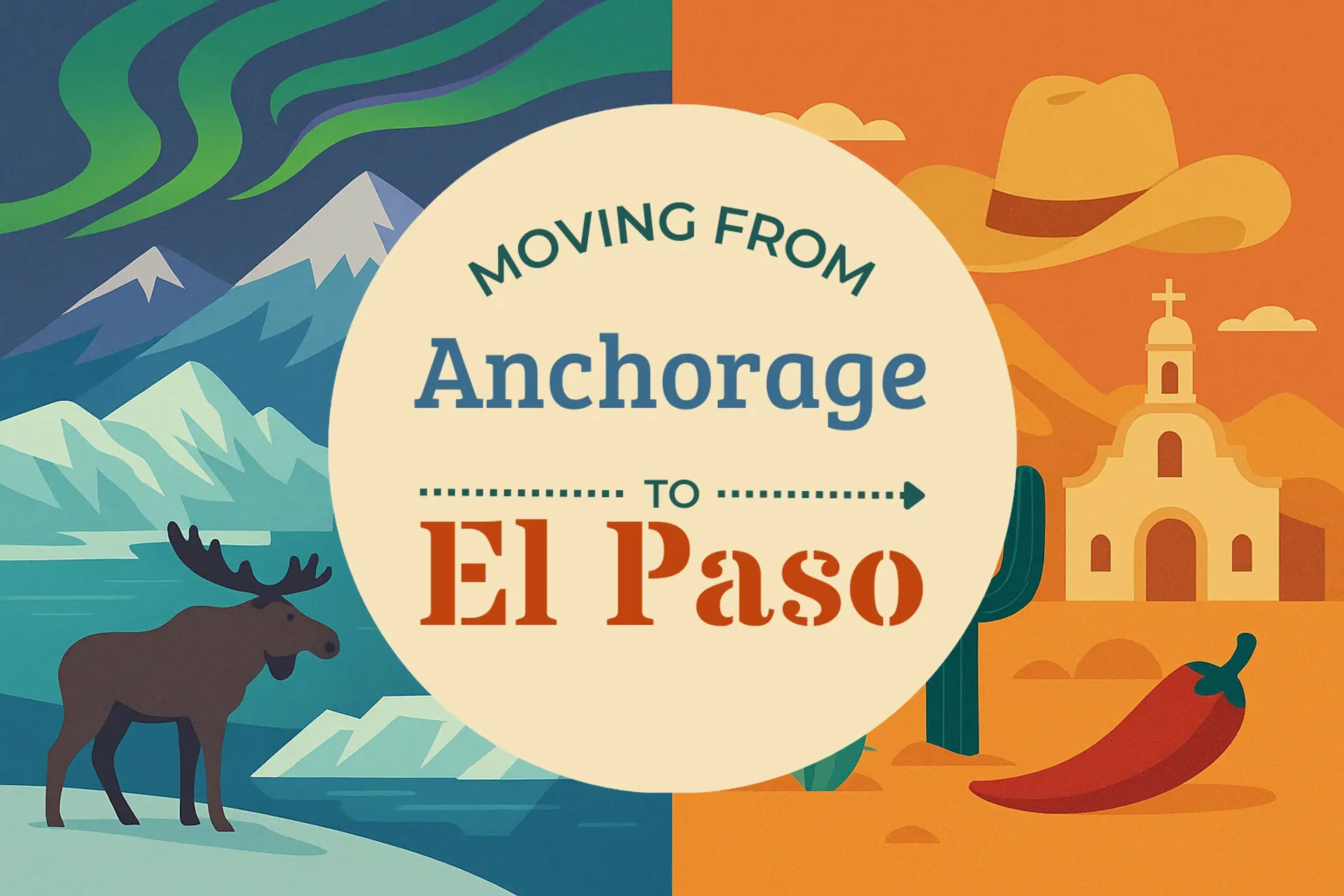 Side-by-side comparison of Anchorage to El Paso moving companies